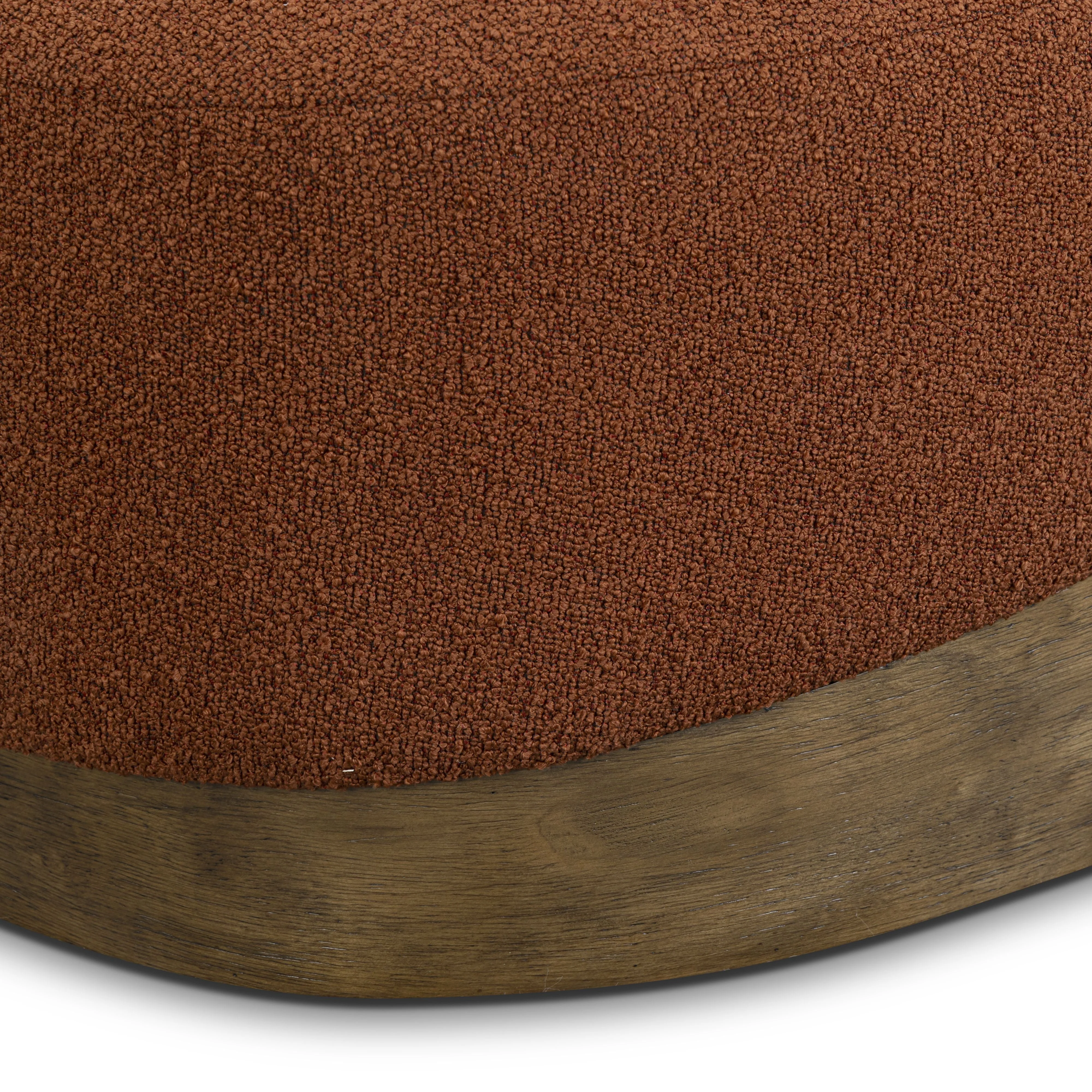 Domina Autumn Red Boucle Ottoman - Image 7