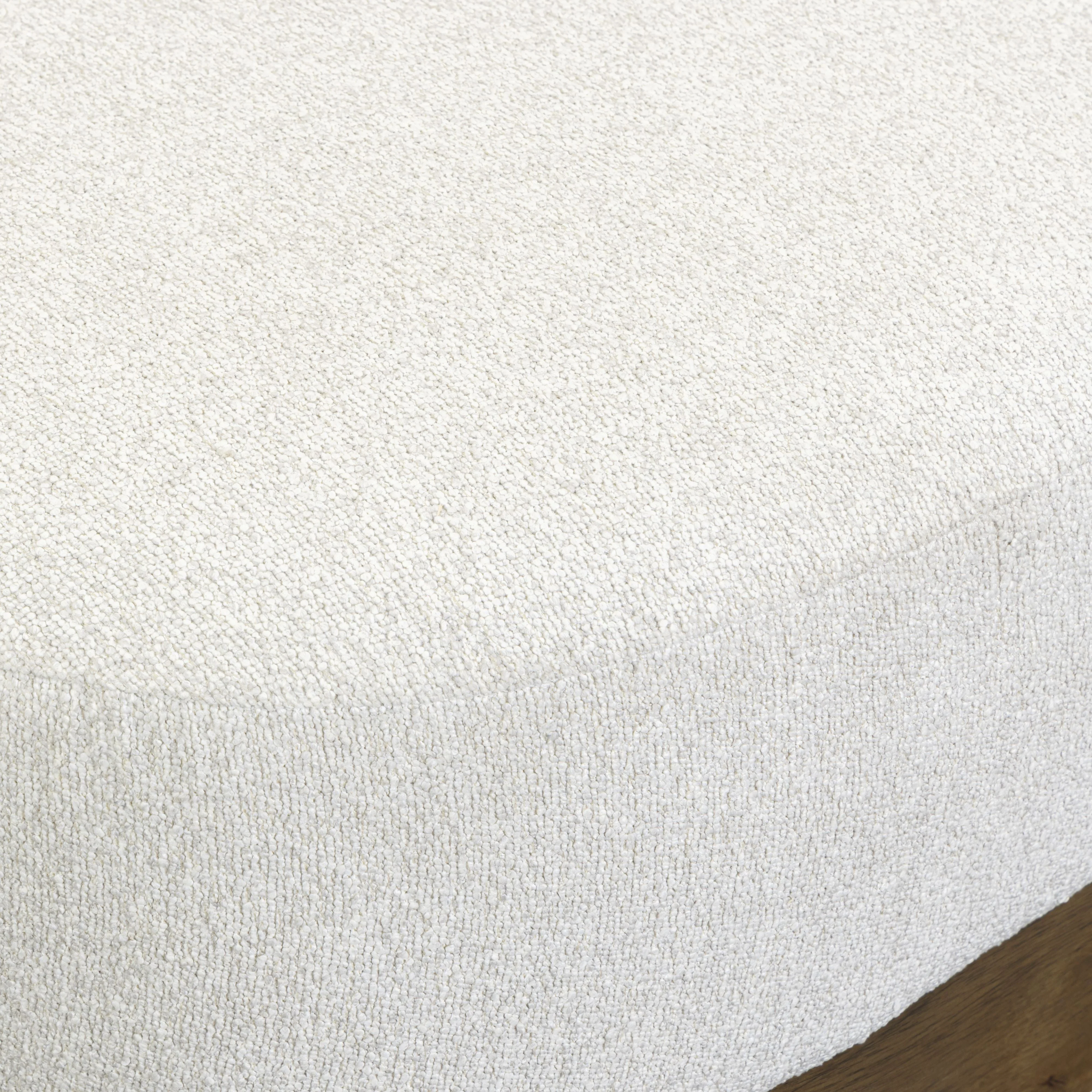 Domina Sugar Off-White Boucle Ottoman - Image 5