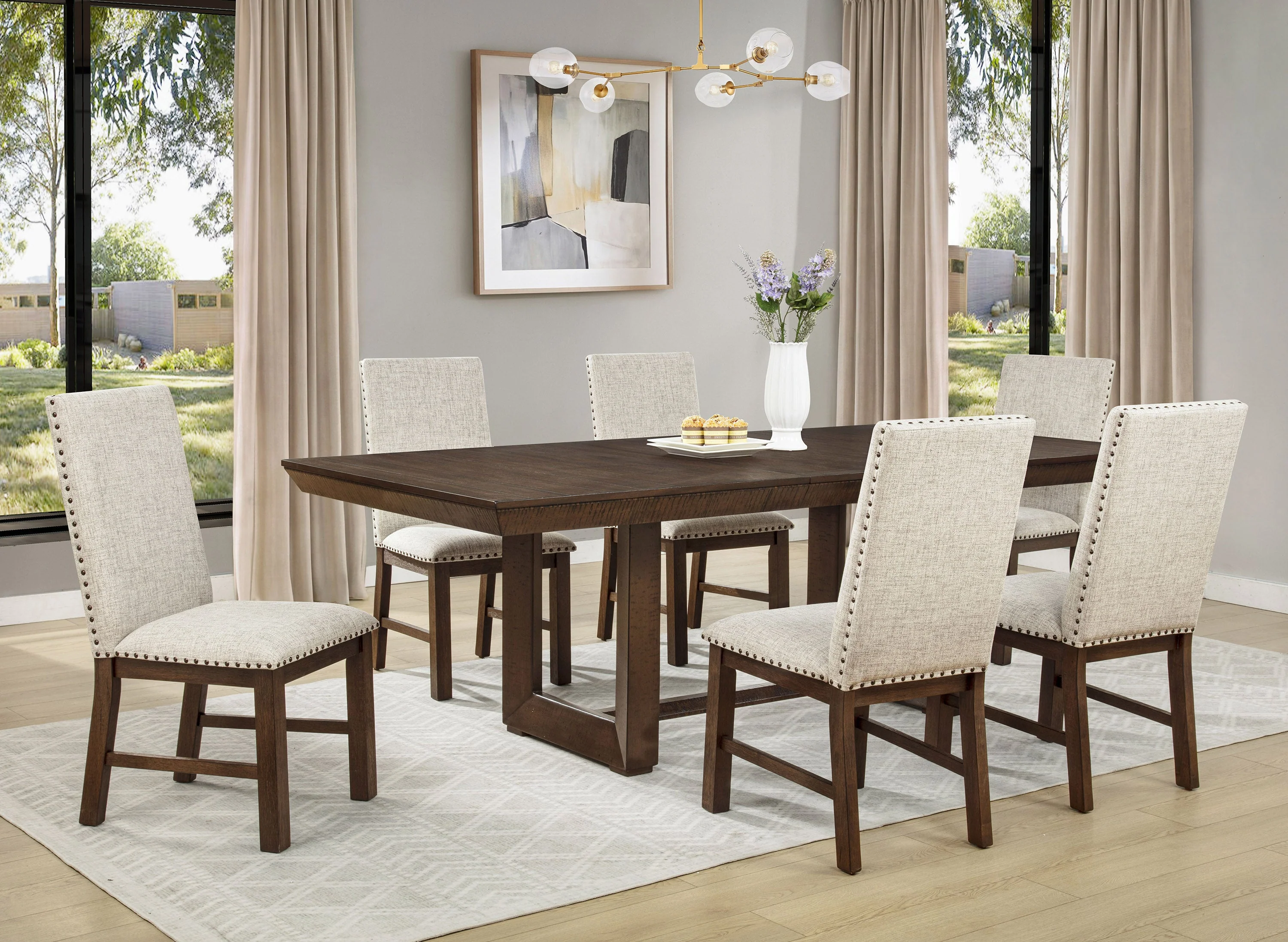 Domingo Espresso Dining Table - Image 4