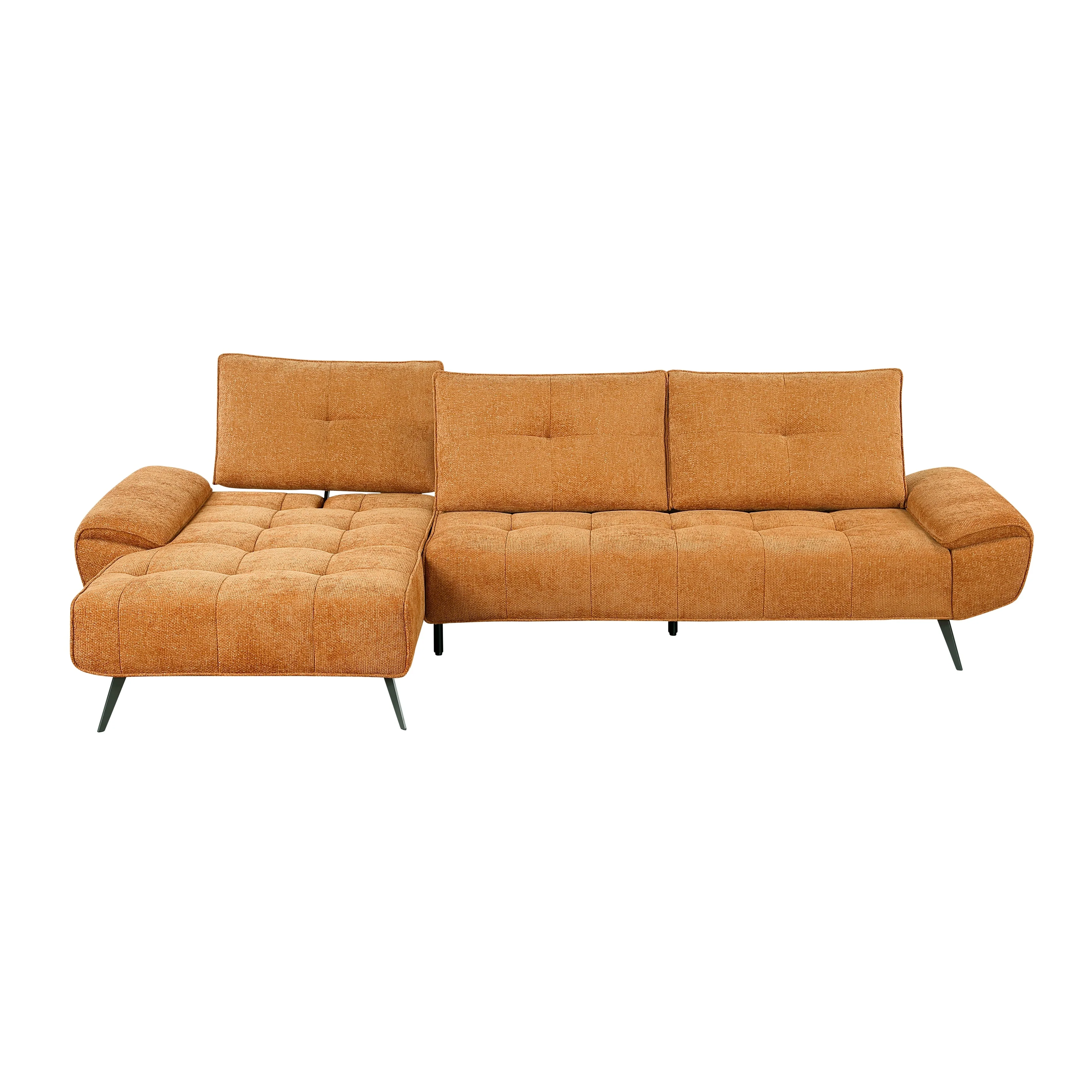Dominic Orange 2-Piece Sectional with Left Chaise and Dual-position Backs - Image 6