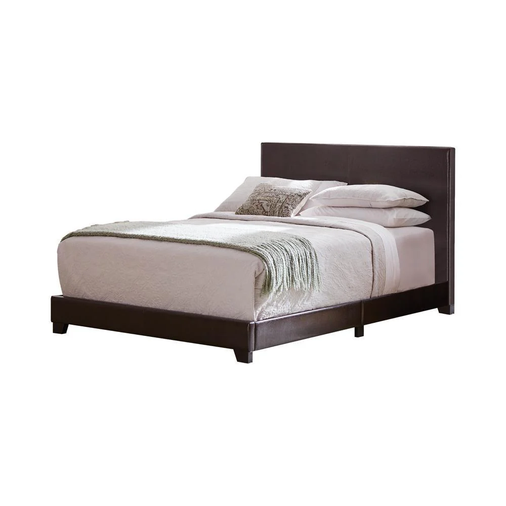 Dorian Brown Upholstered Full Bed - Image 2