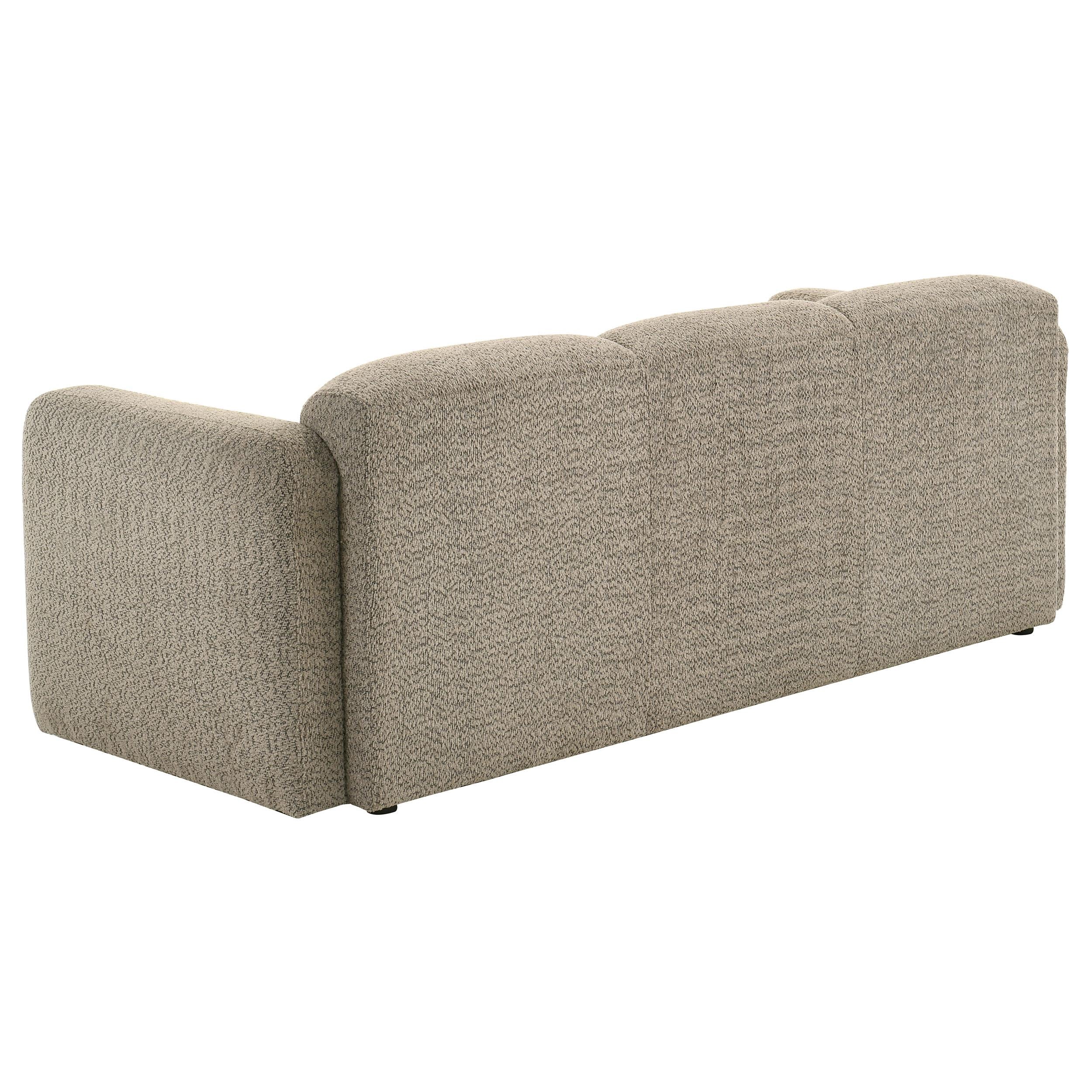 Dorset Fabric Upholstered Round Track Arm Sofa Brown - Image 5