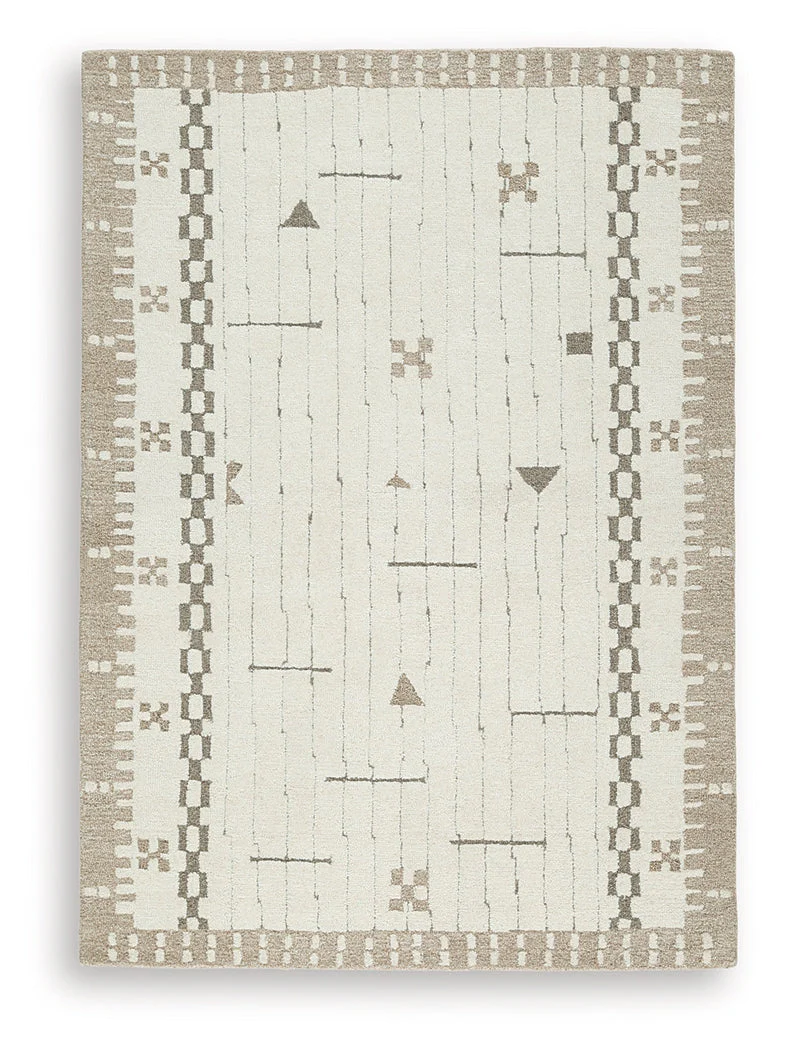 Dot Cream/Brown/Taupe Medium Rug - Image 2