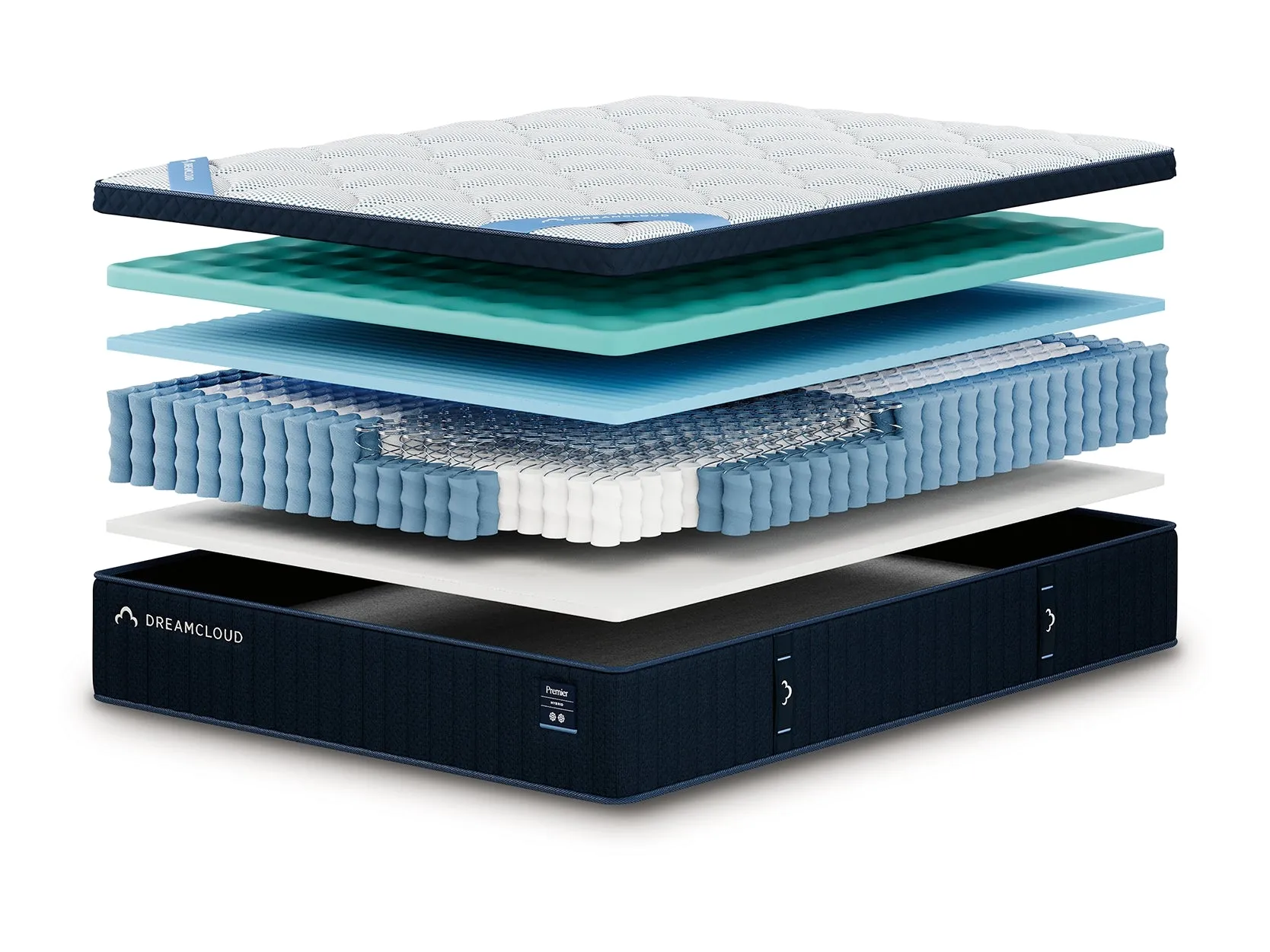 DreamCloud Premier Hybrid Medium White California King Mattress - Image 6