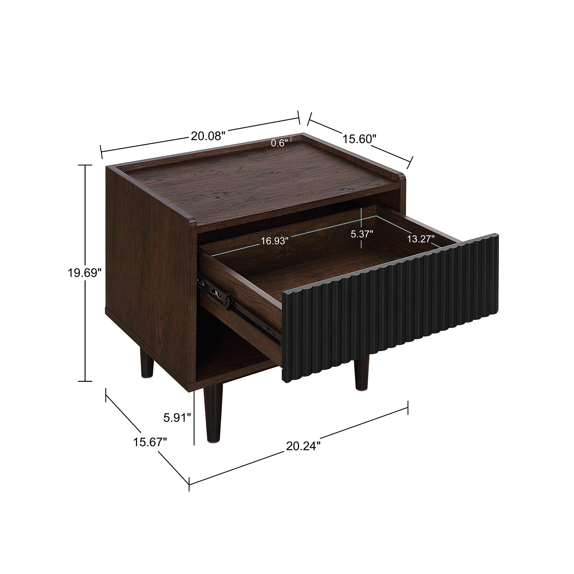 Duane 4 Piece Living Room Set in Dark Brown and Black - Image 11
