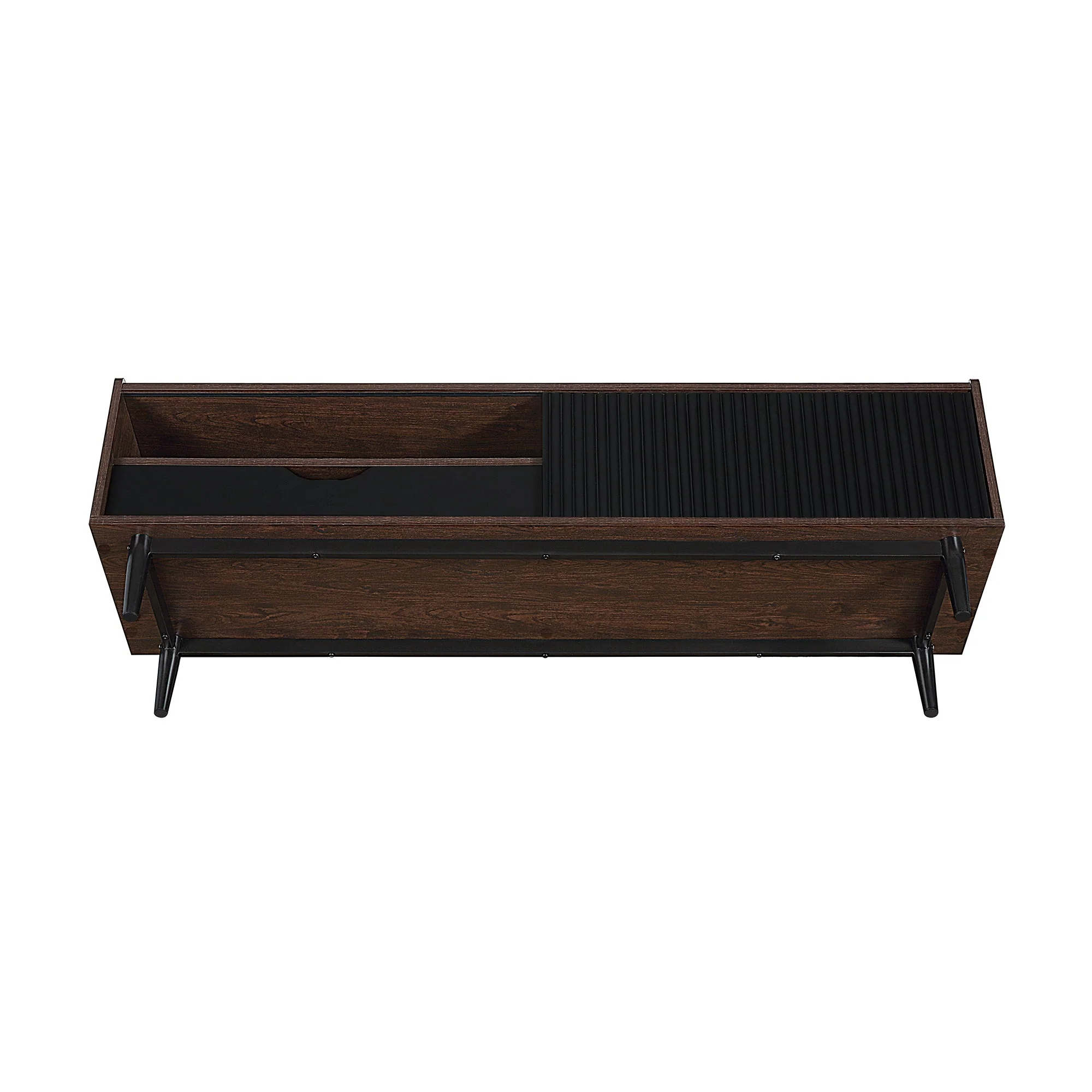 Duane TV Stand in Dark Brown and Black - Image 10