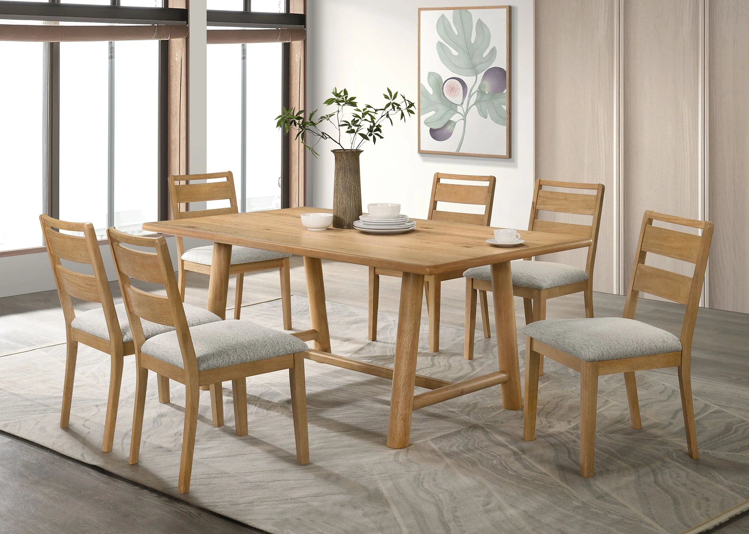 Duncan Washed Oak 71-inch Rectangular Wood Dining Room Table - Image 10