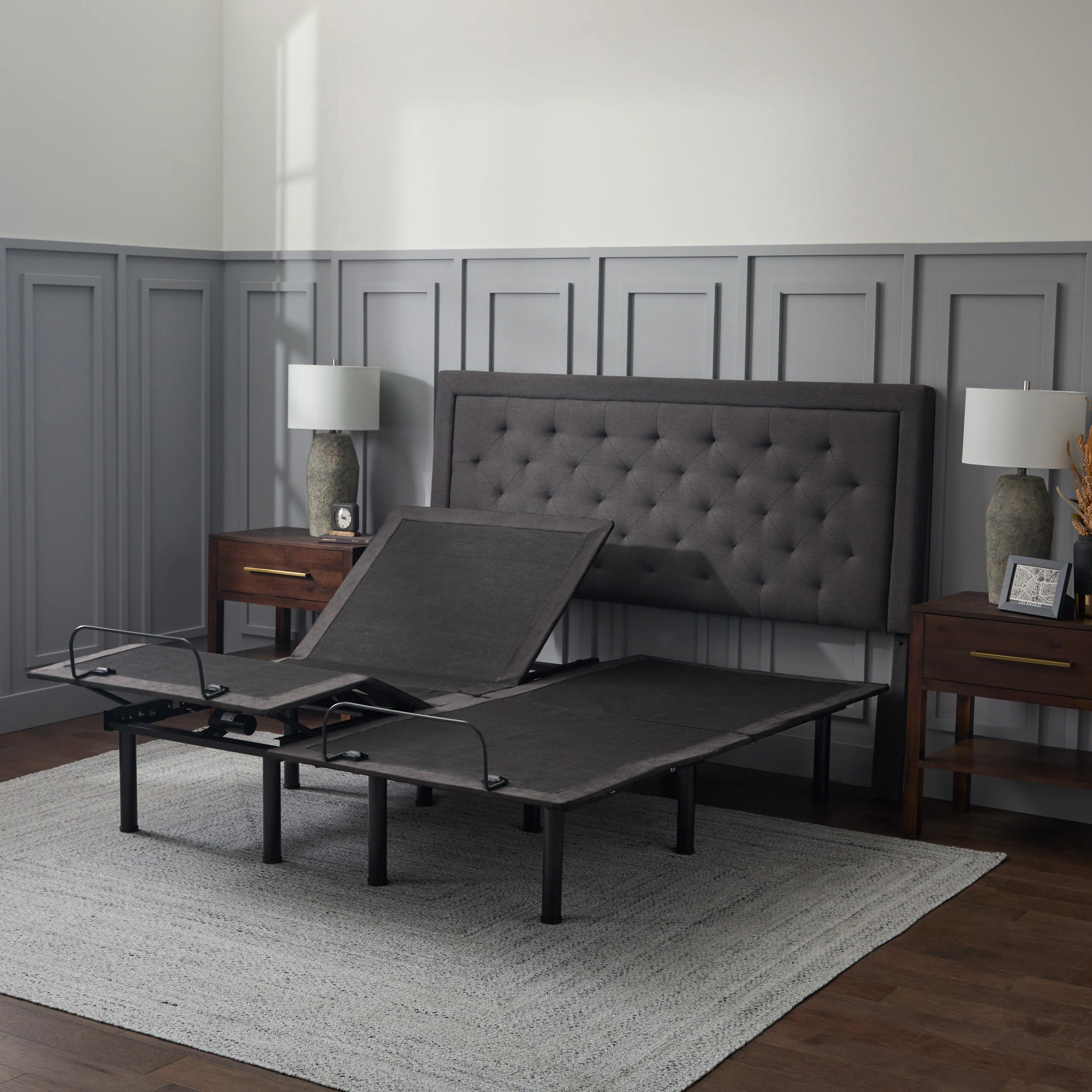 E255 Charcoal Cal King Adjustable Bed Base - Image 8