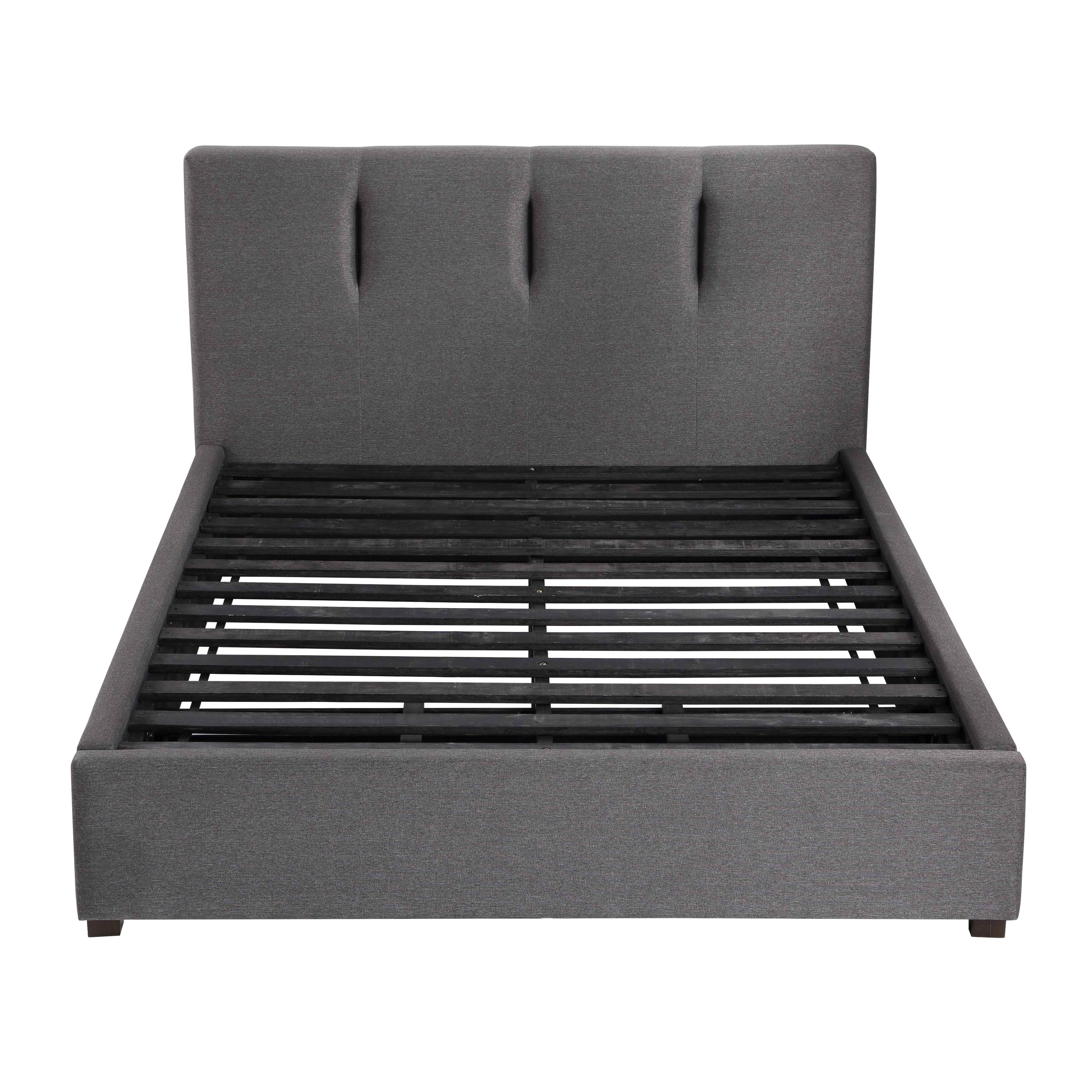 Aitana Graphite Eastern King Platform Bed with Storage Footboard - Image 3
