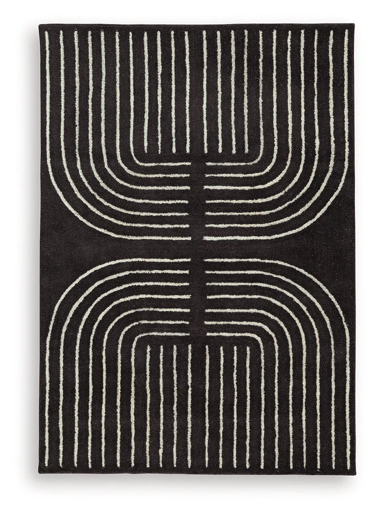 Eldonmore Black/Ivory Medium Rug - Image 2