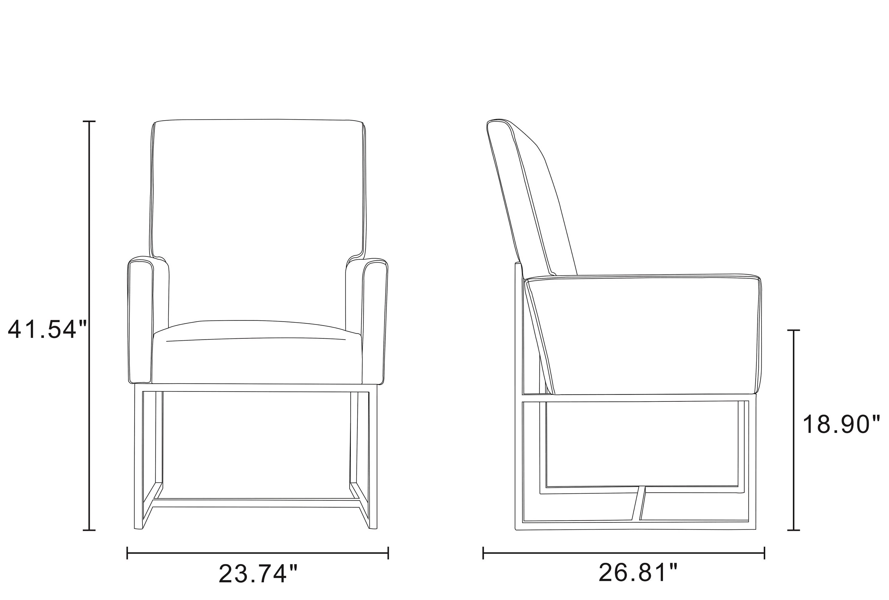 Element 8-Piece Dining Chairs in Grey - Image 3