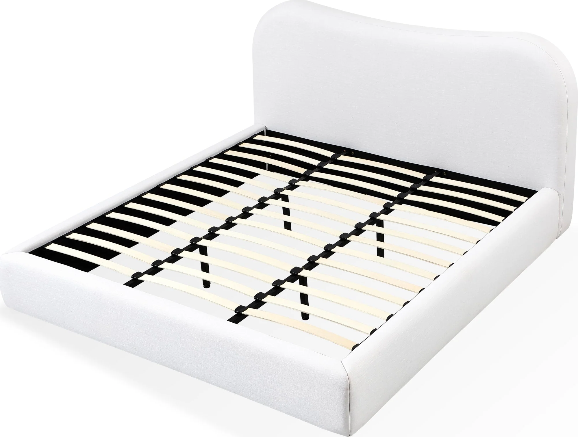 Elena Vanilla King Upholstered Bed - Image 5