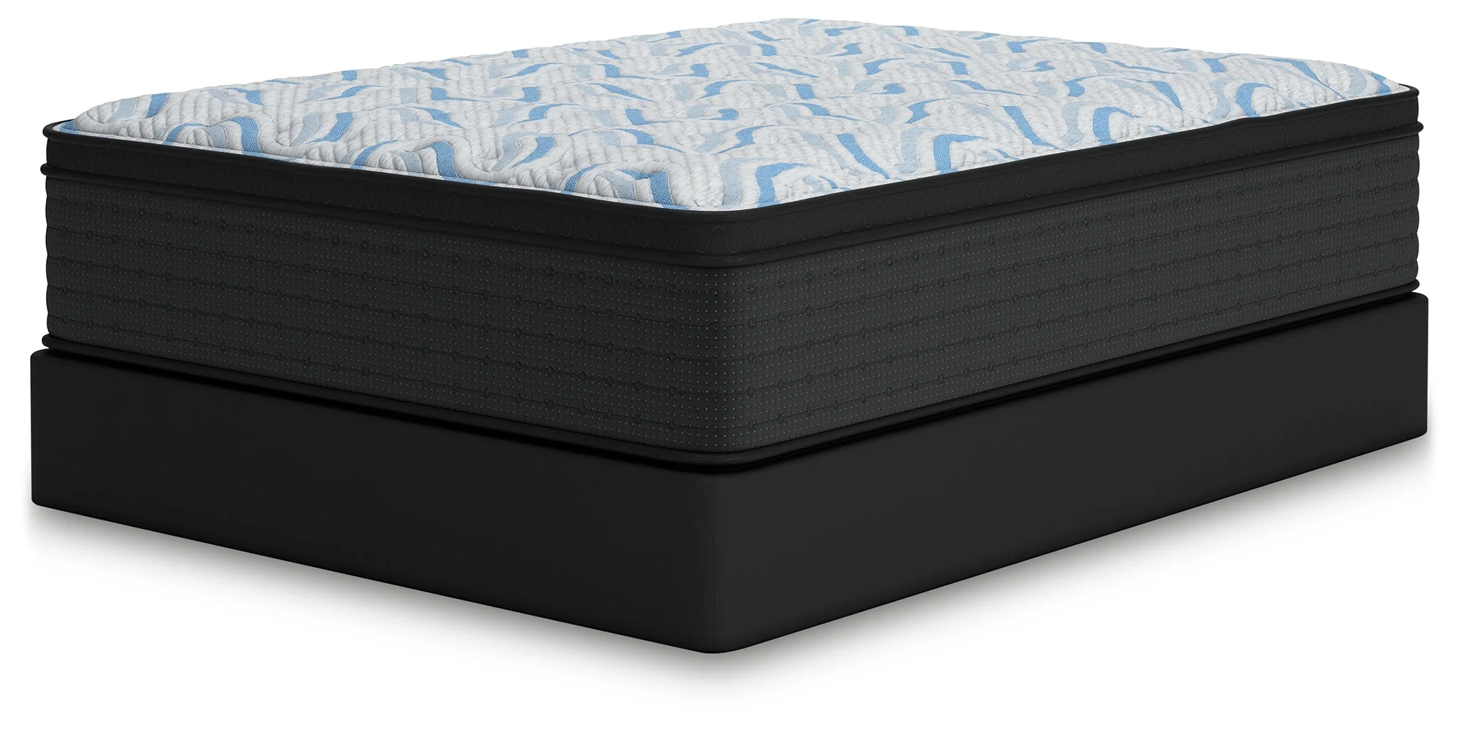 Elite Springs Plush Gray/Blue Twin Mattress - Image 8