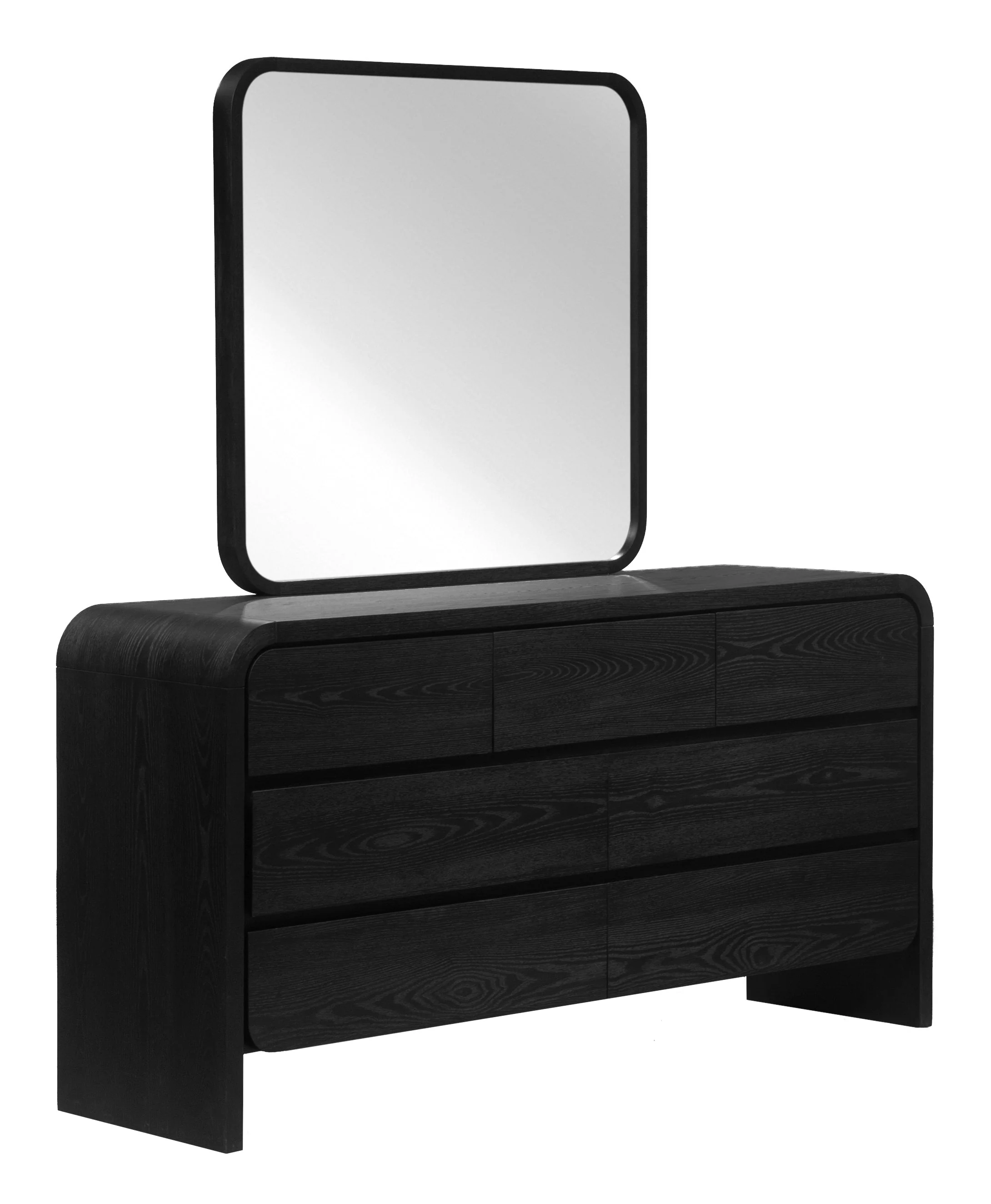 Elora Seven Drawer Dresser in Jet Black Ash - Image 4