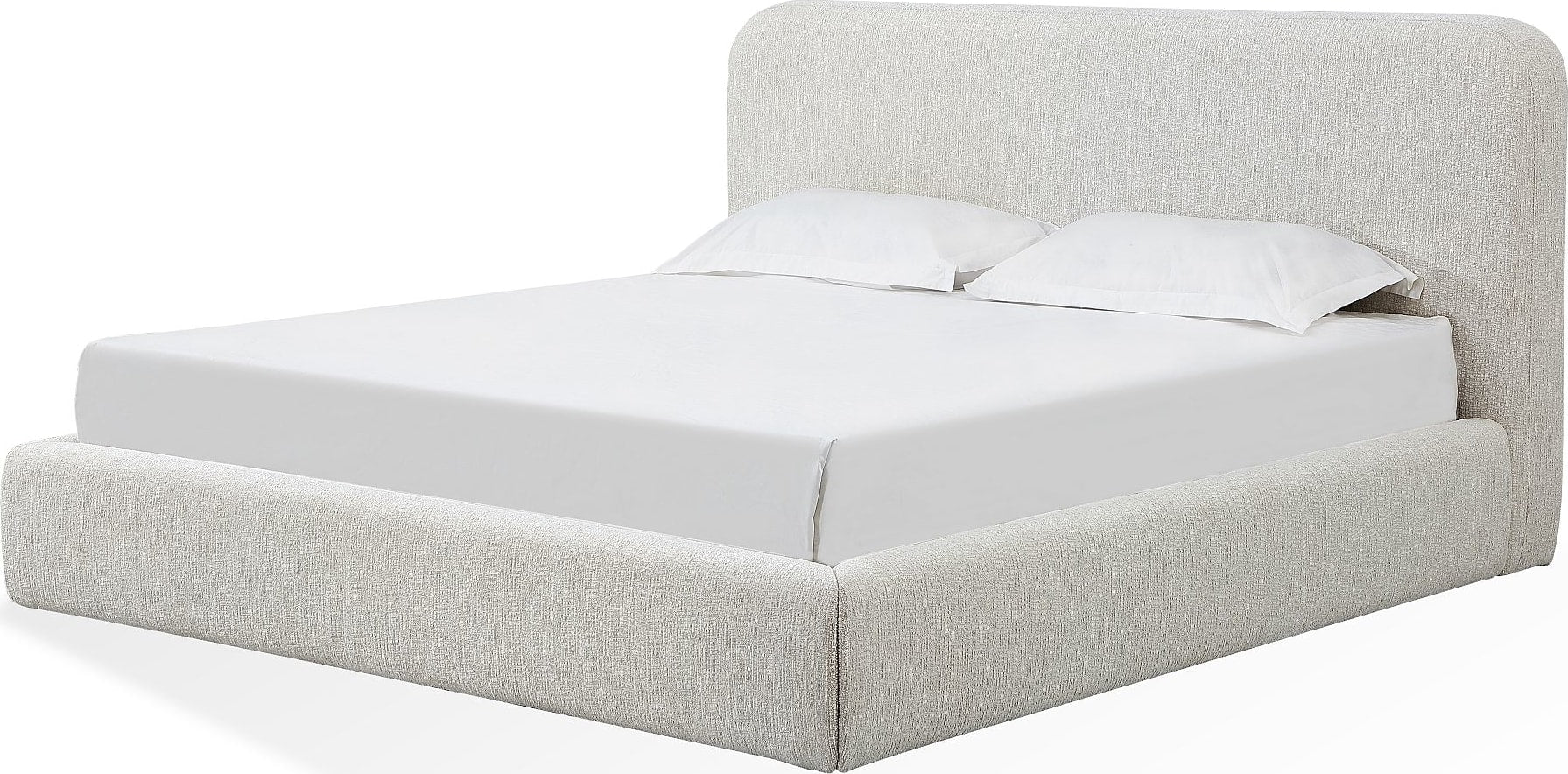 Elora Whitewashed California King Upholstered Platform Bed - Image 7
