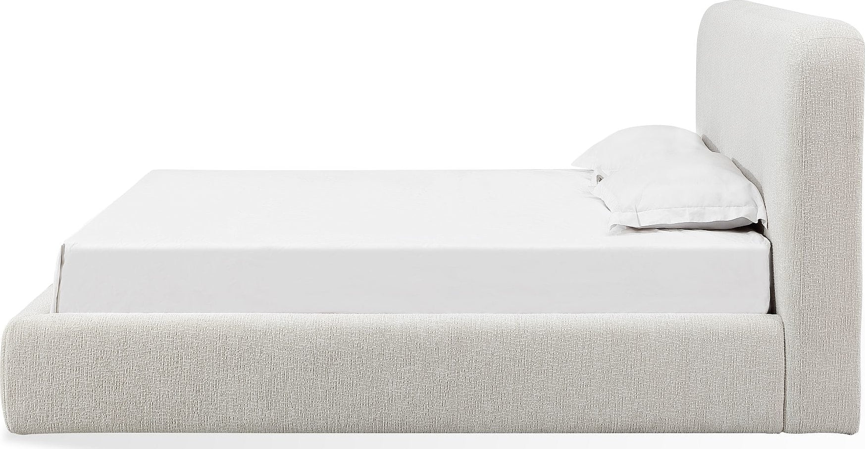 Elora Whitewashed King Upholstered Platform Bed - Image 4