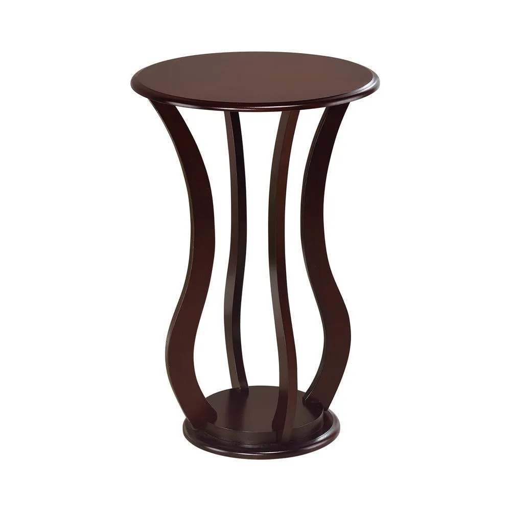Elton Cherry Round Top Accent Table - Image 2