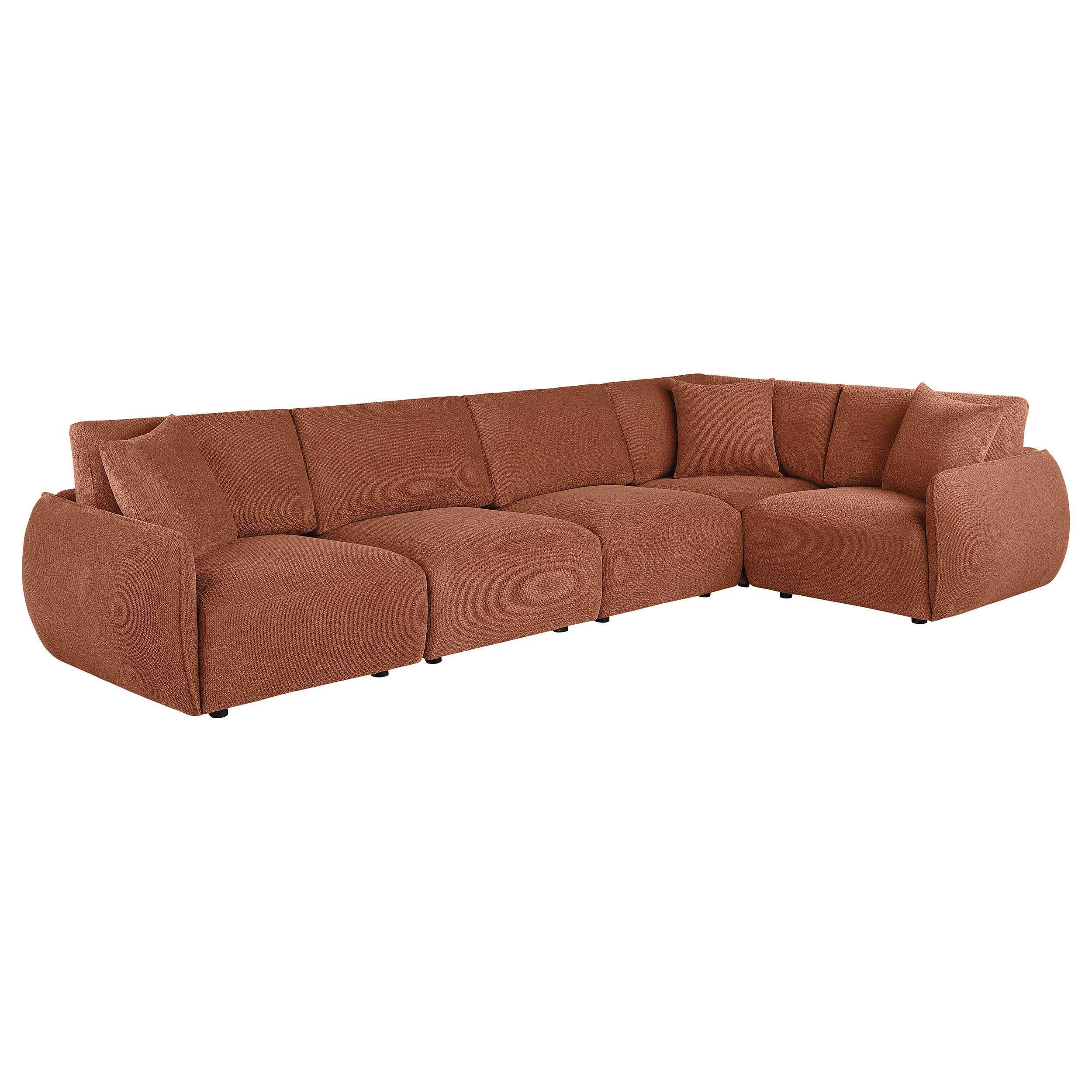 Elysia Coral 5-piece Chenille Upholstered Modular Sectional Sofa - Image 5