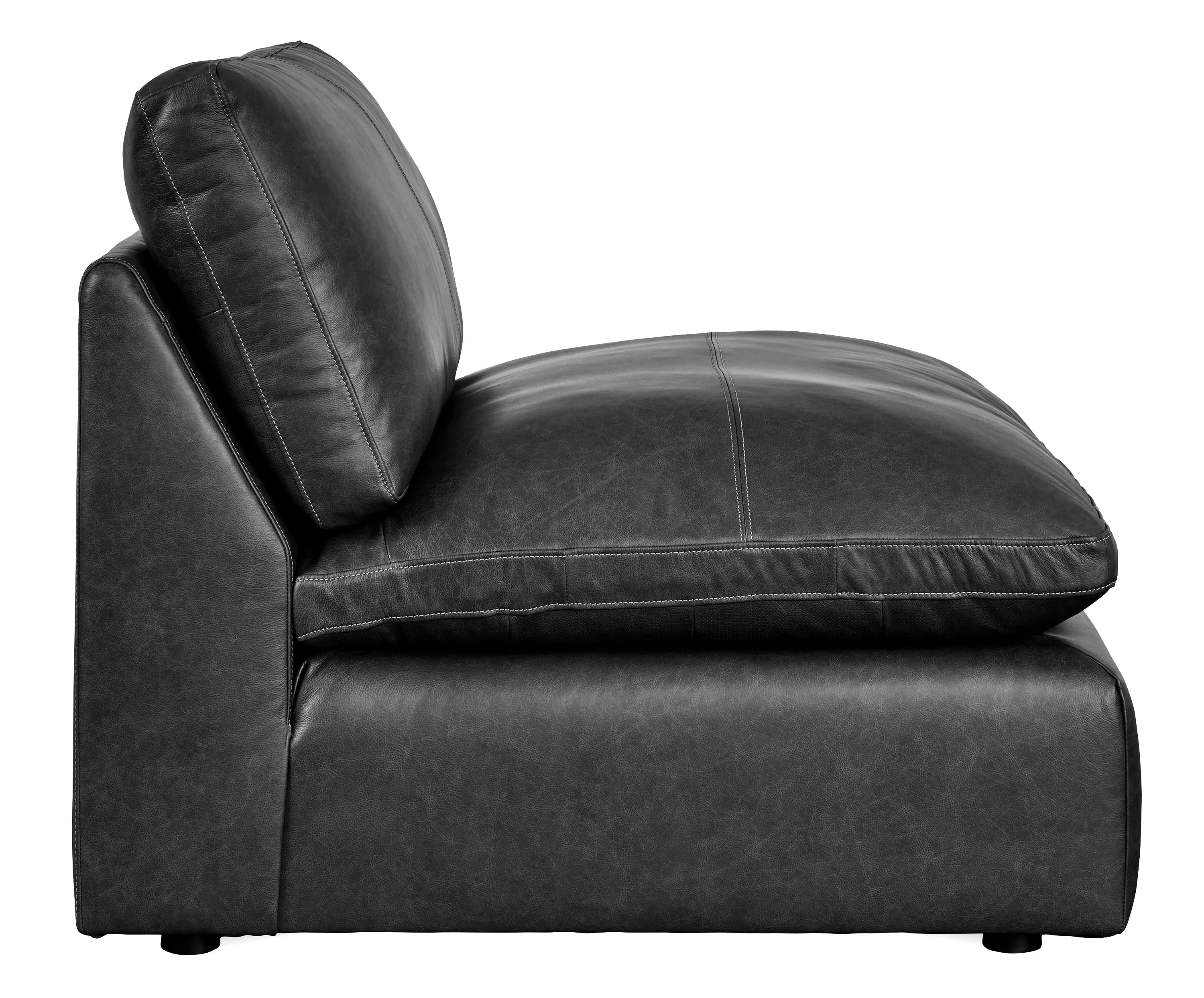 Emilia Black Leather 5-Piece Leather Modular Sectional Sofa - Image 9