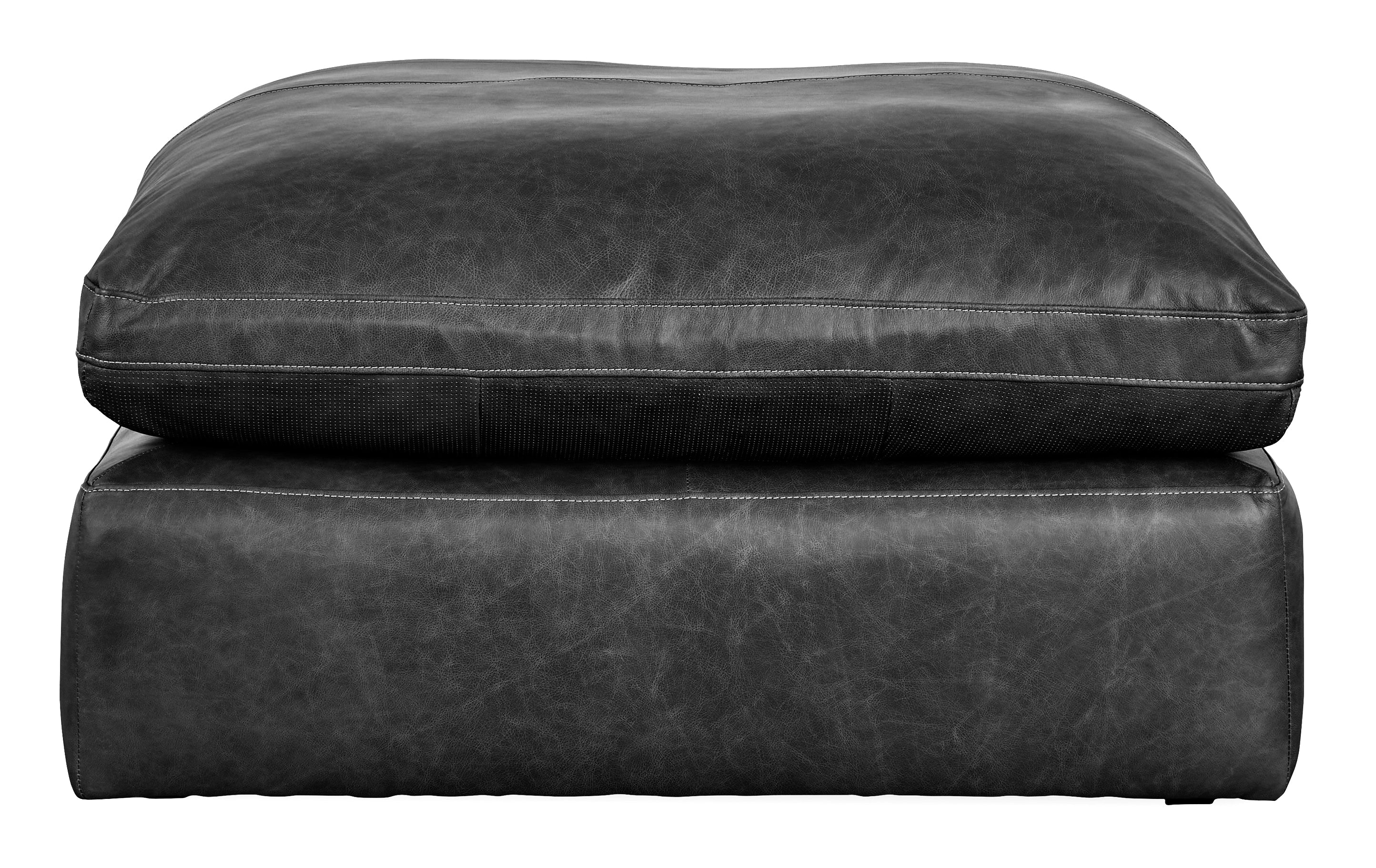 Emilia Black Leather 7-Piece Modular Sectional - Image 3