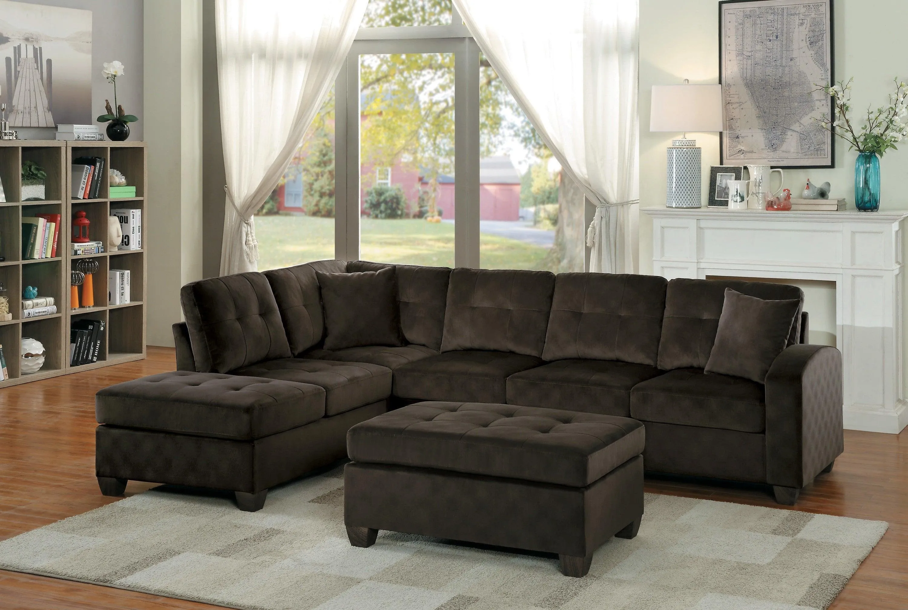 Emilio Chocolate Ottoman - Image 2