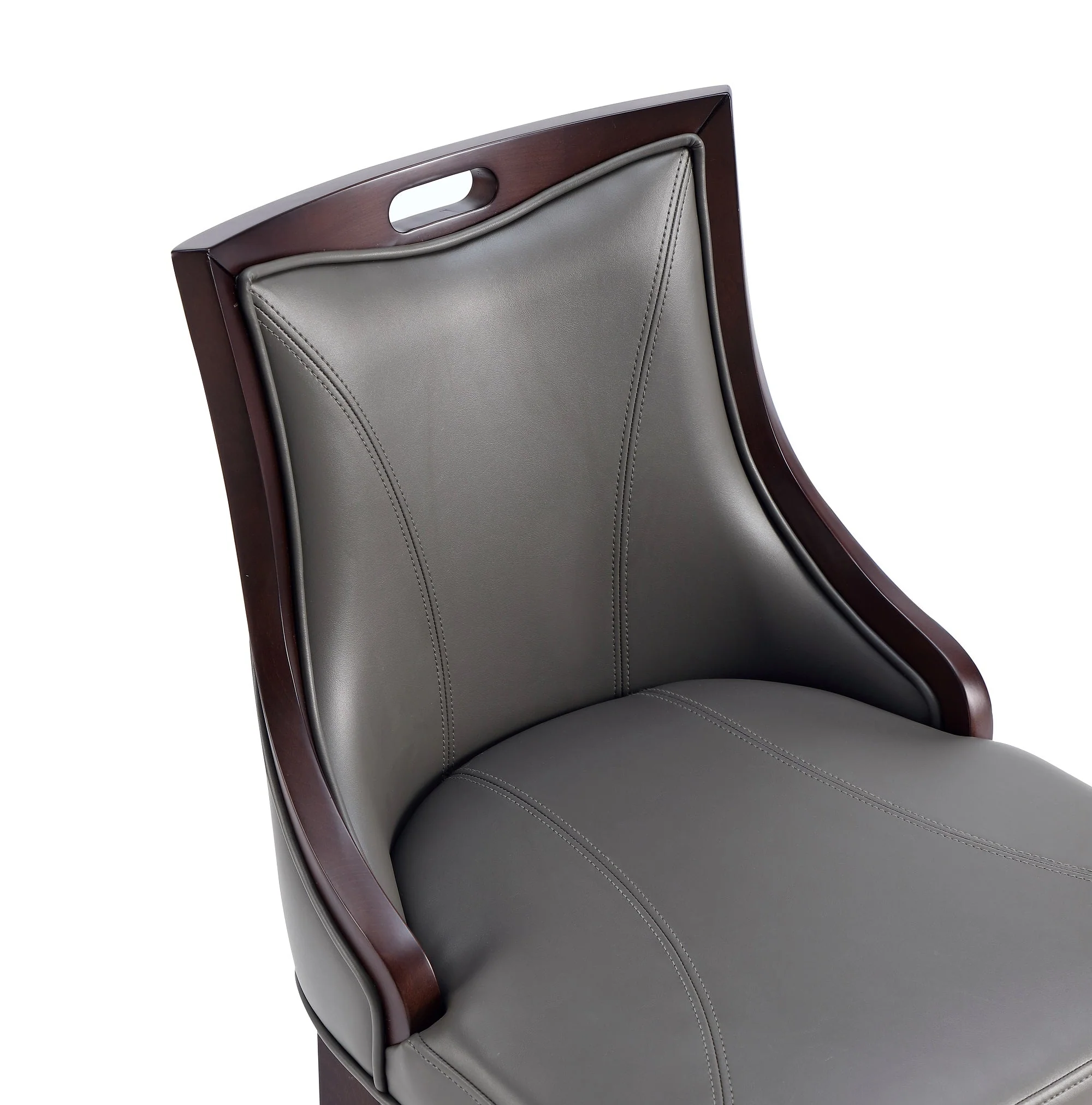 Emperor Faux Leather Barstool in Pebble Grey - Image 10