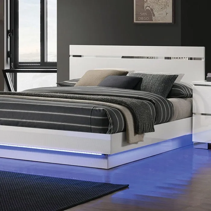 Erlach White/Chrome 5-Piece Queen Bedroom Set - Image 2