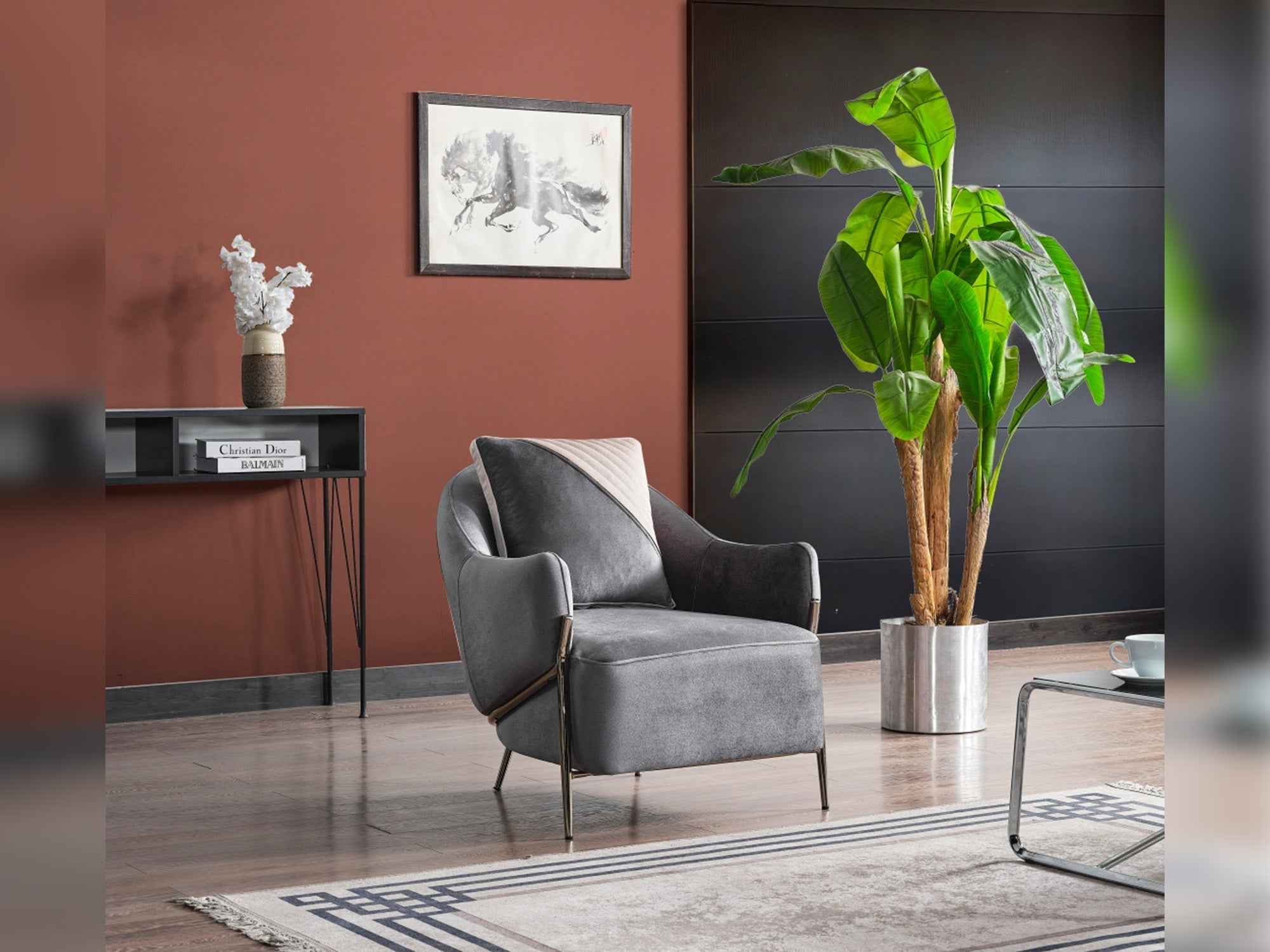 Esperanza Dark Gray 3-Piece Living Room Set (Sofa & Loveseat & Chair) - Image 4