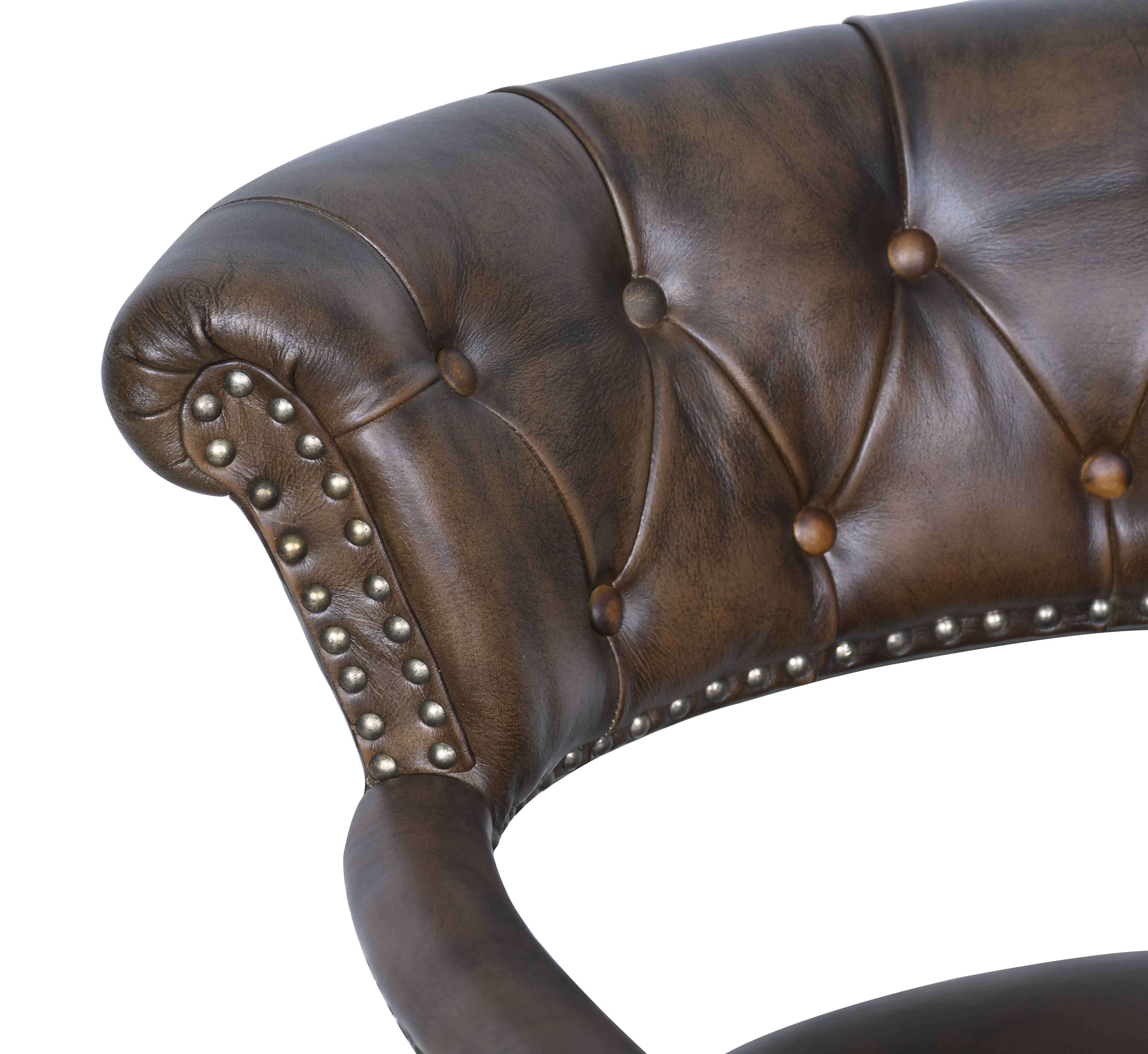 Essex Chesterfield 24" Office Chair in Antique Whiskey - Image 3