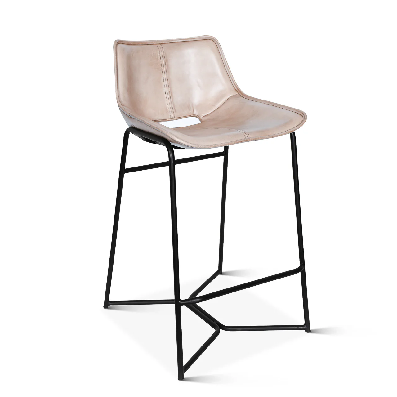 Essex Murphy 18" Counter Chair in Chestnut Leather