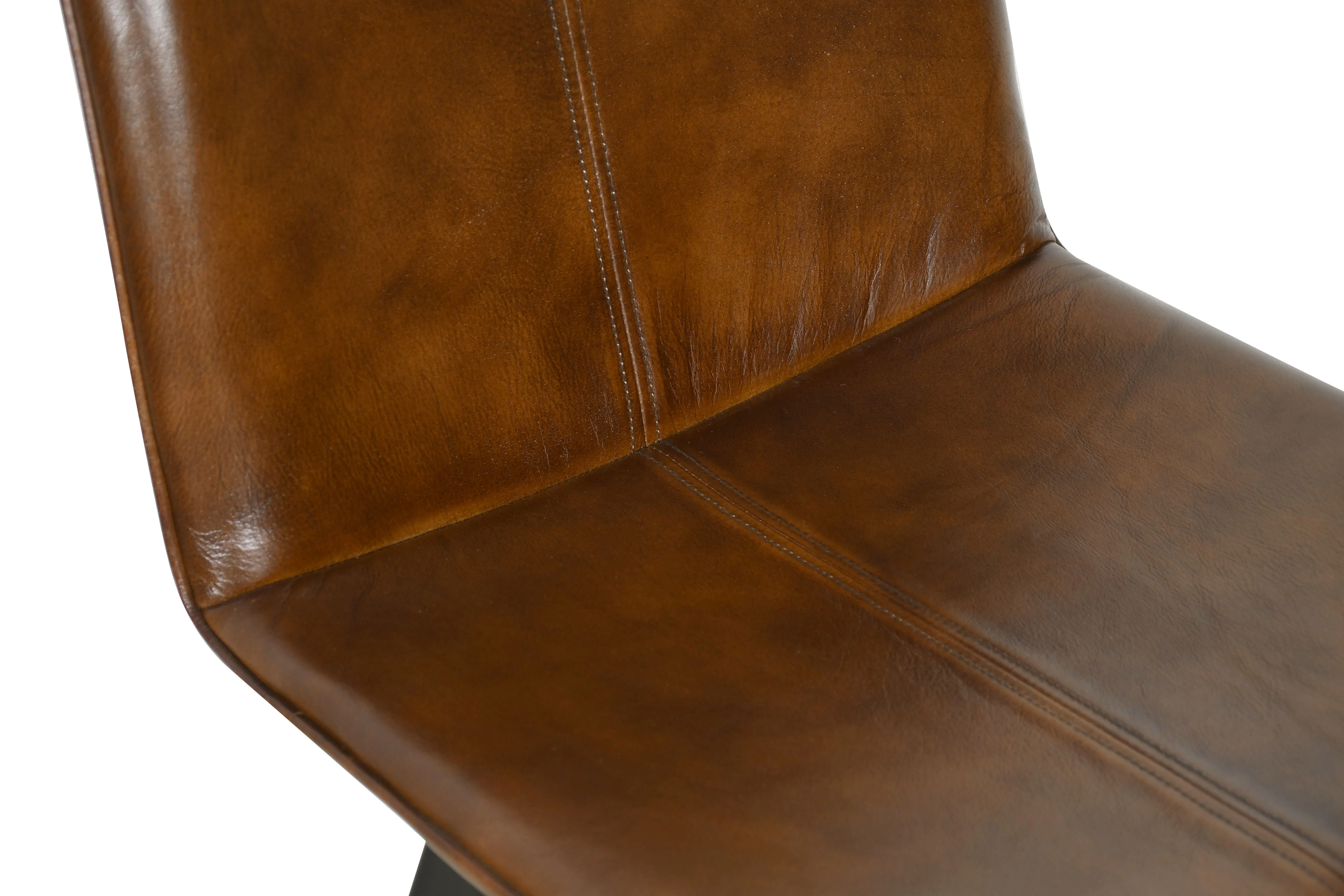 Essex Murphy 18" Dining Chair in Chestnut Leather - Image 6