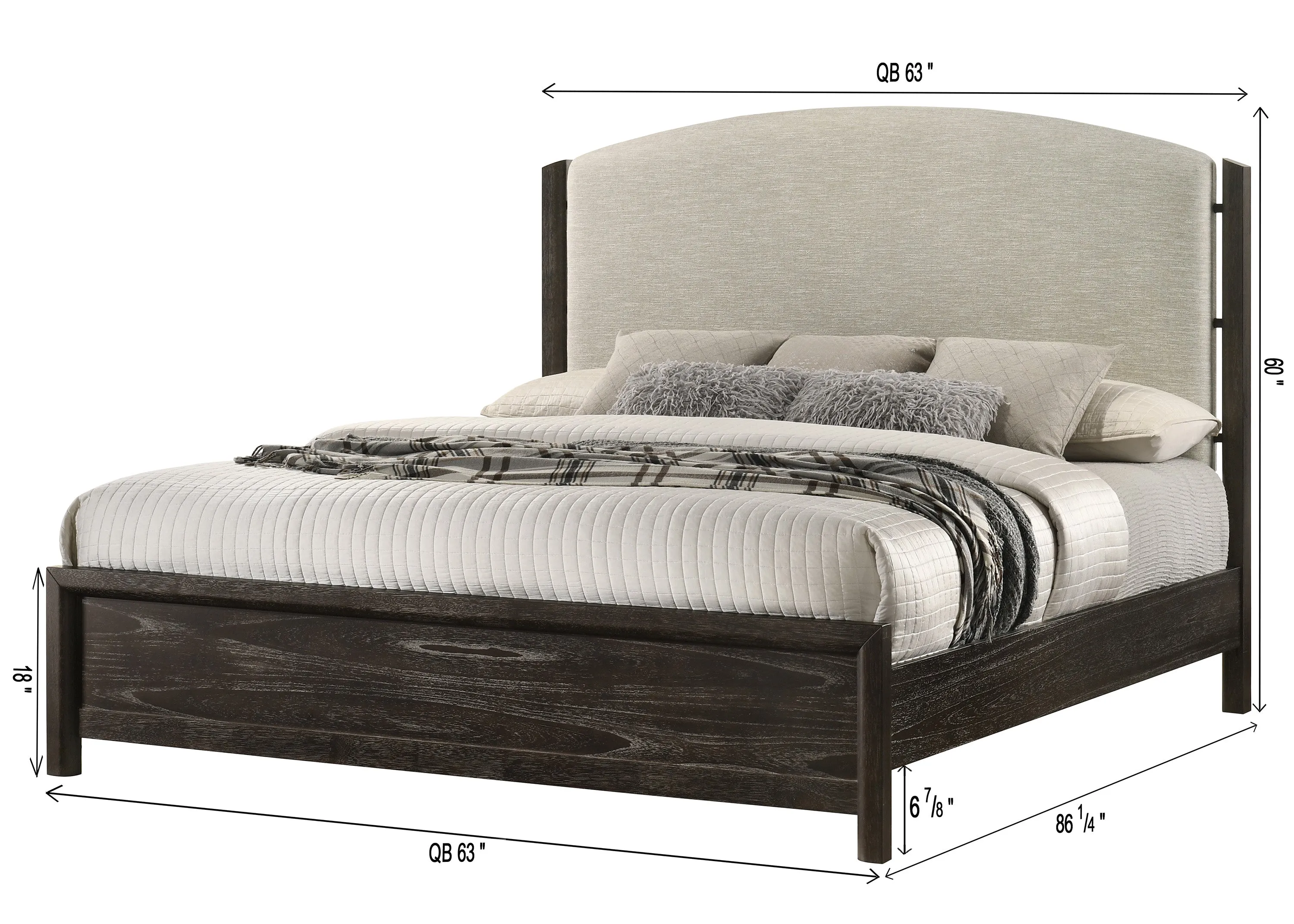 Ethel Dark Brown Queen Panel Bed - Image 4