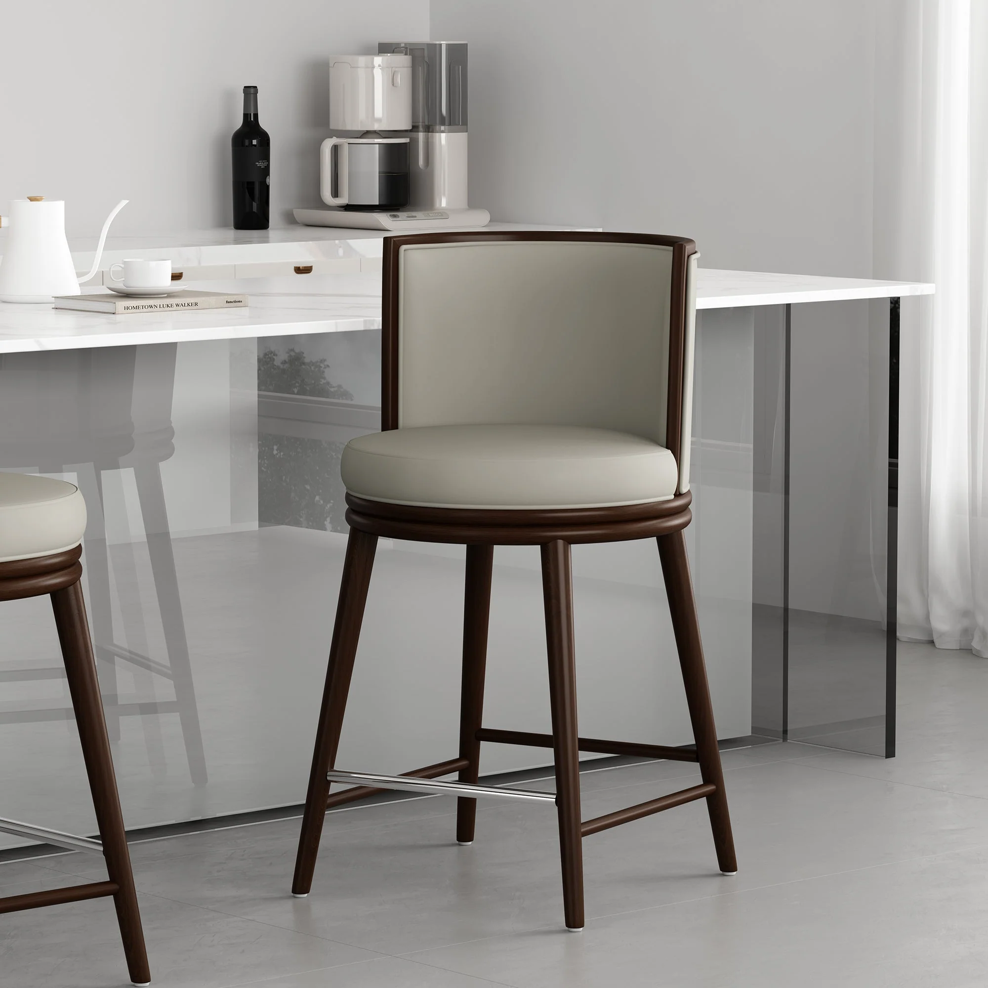 Evalyn Counter Stool in Stone - Image 2