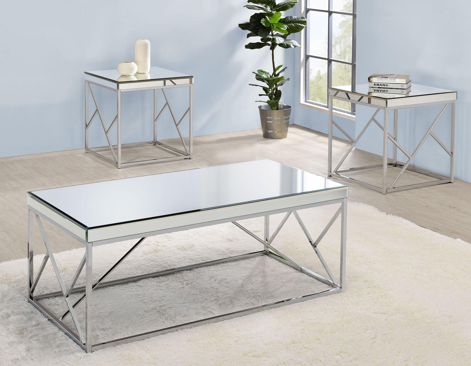 Evelyn End Table, Chrome - Image 4