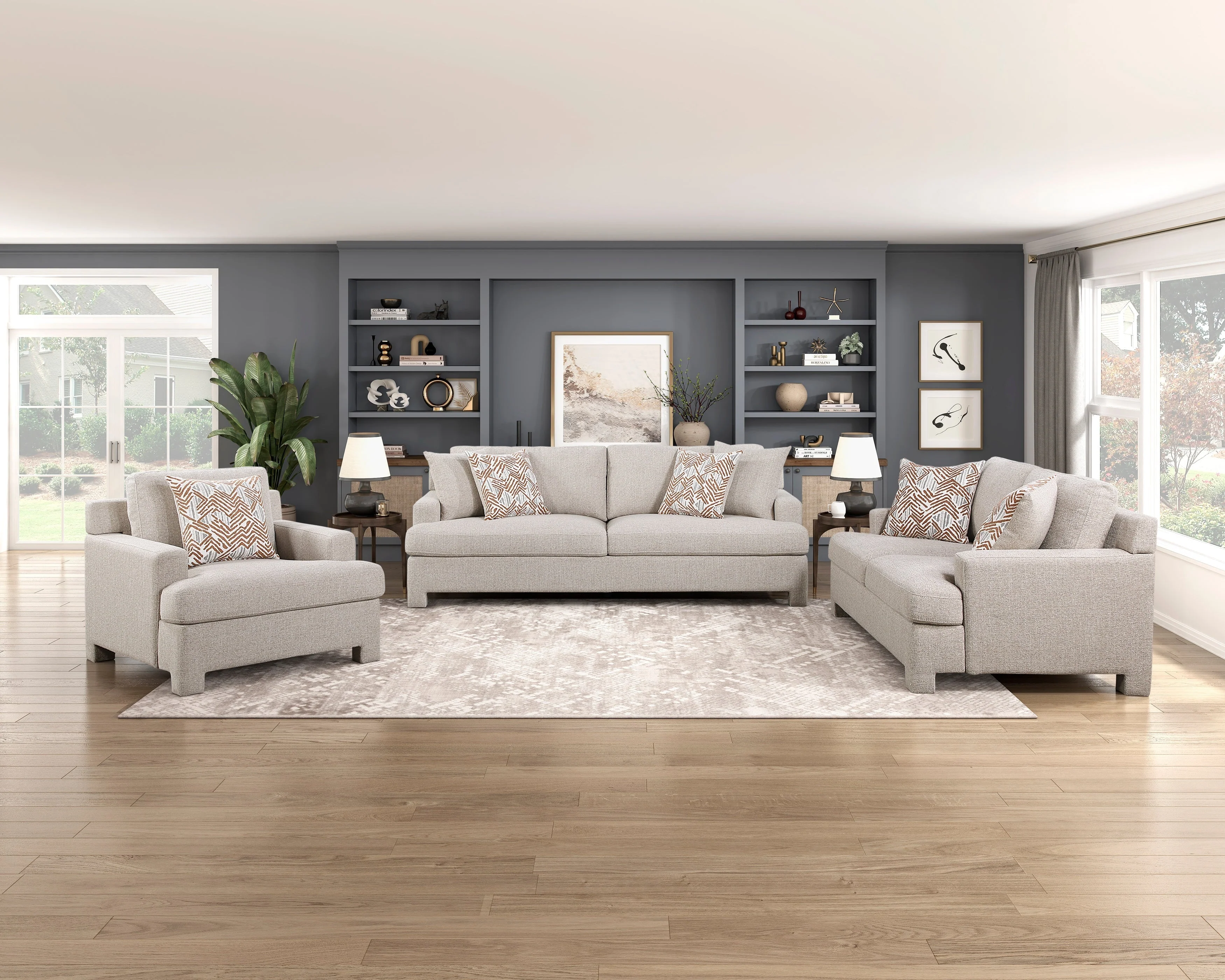 Everly Taupe Chair - Image 8