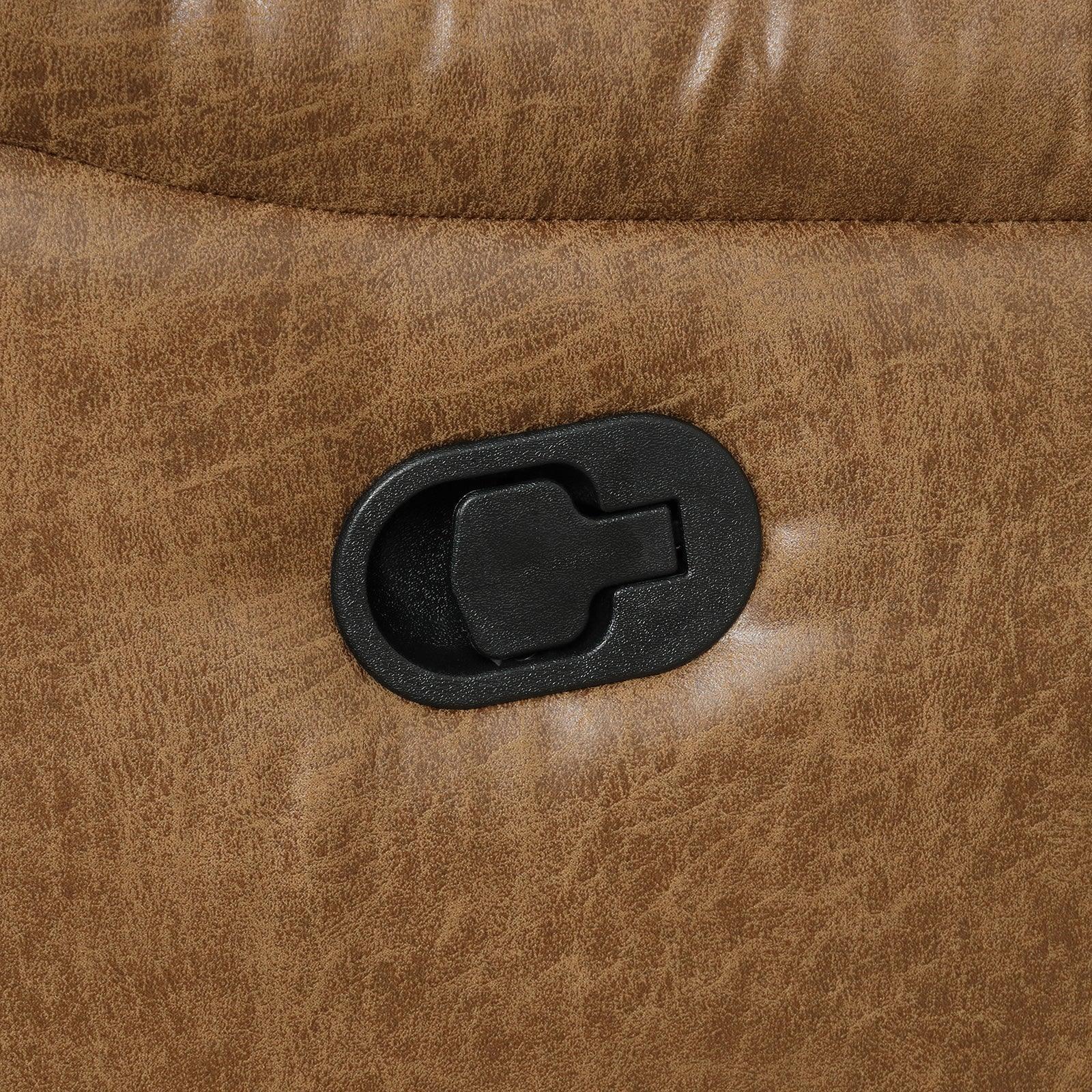 Ezekius Brown Manual Reclining Sectional - Image 4