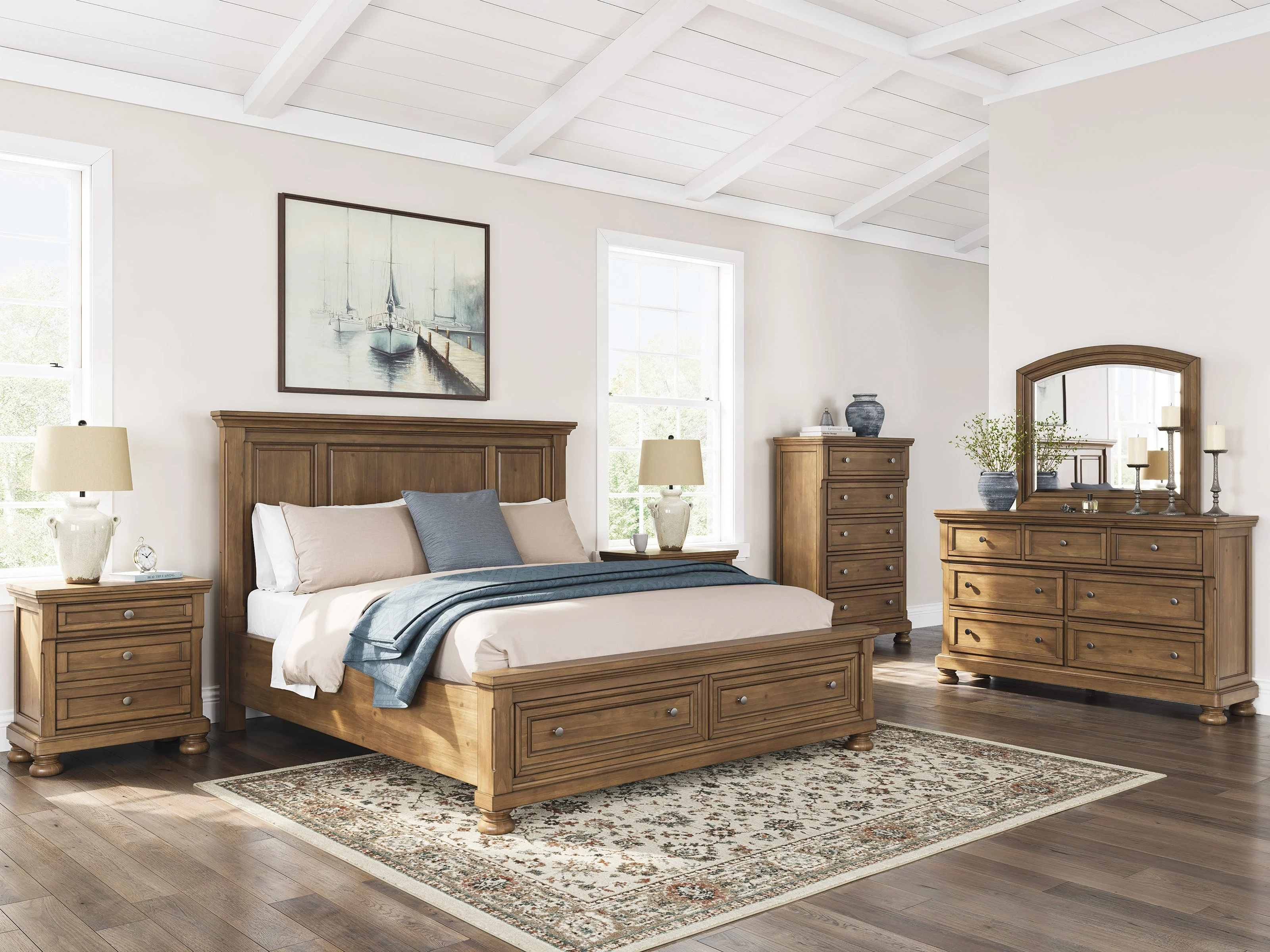 Feddinger Medium Brown Panel Storage Bedroom Set