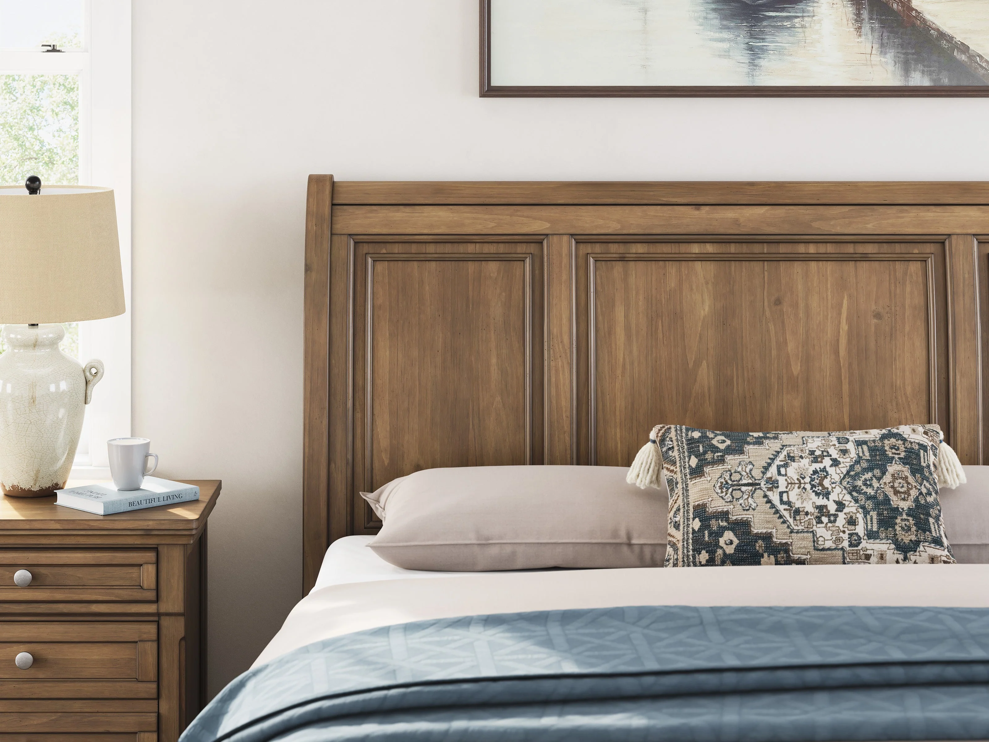 Feddinger Medium Brown Sleigh Panel Bedroom Set - Image 7