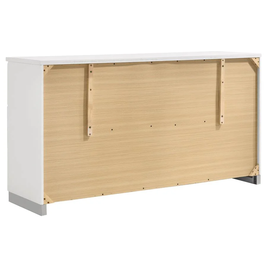 Felicity White 4-piece Queen Platform Bedroom Set - Image 7
