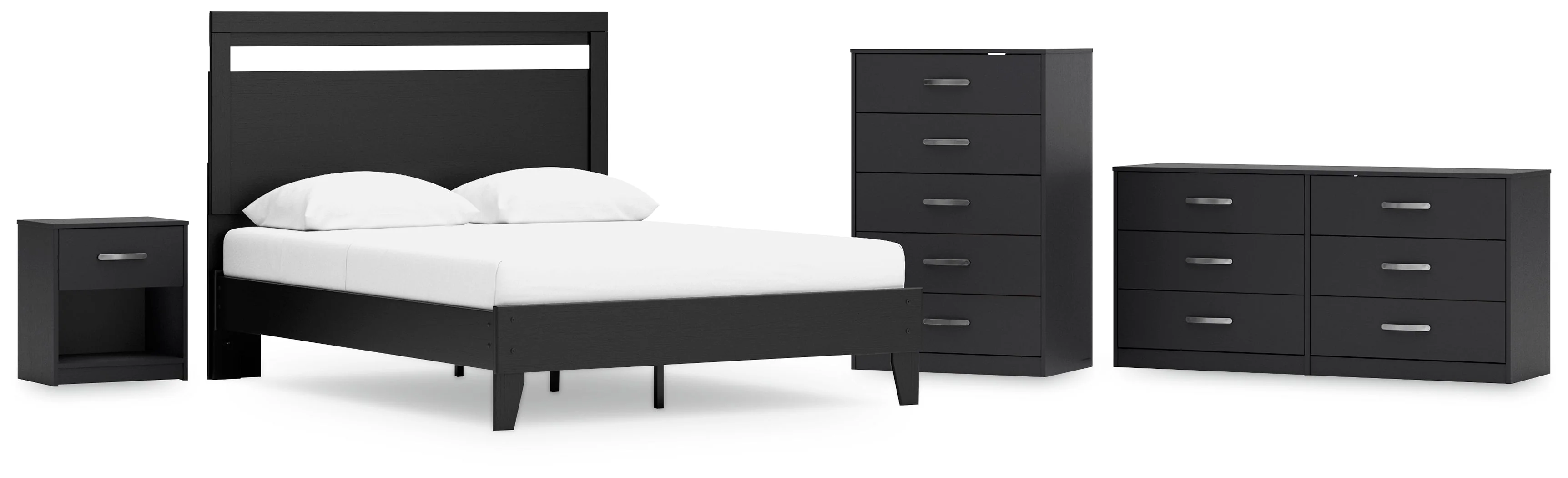 Finch Black Platform Bedroom Set - Image 2