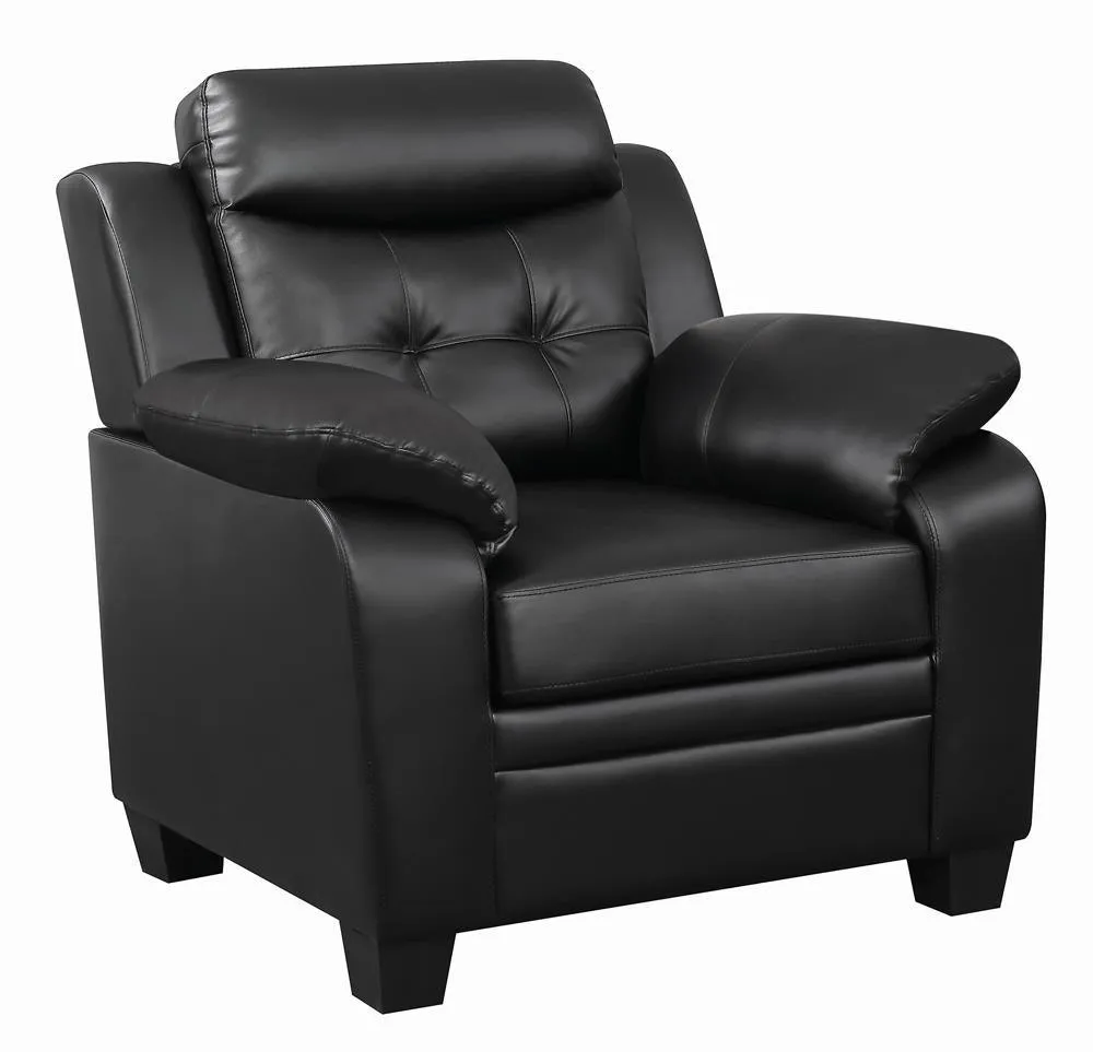 Finley Tufted Upholstered Chair Black - Image 2