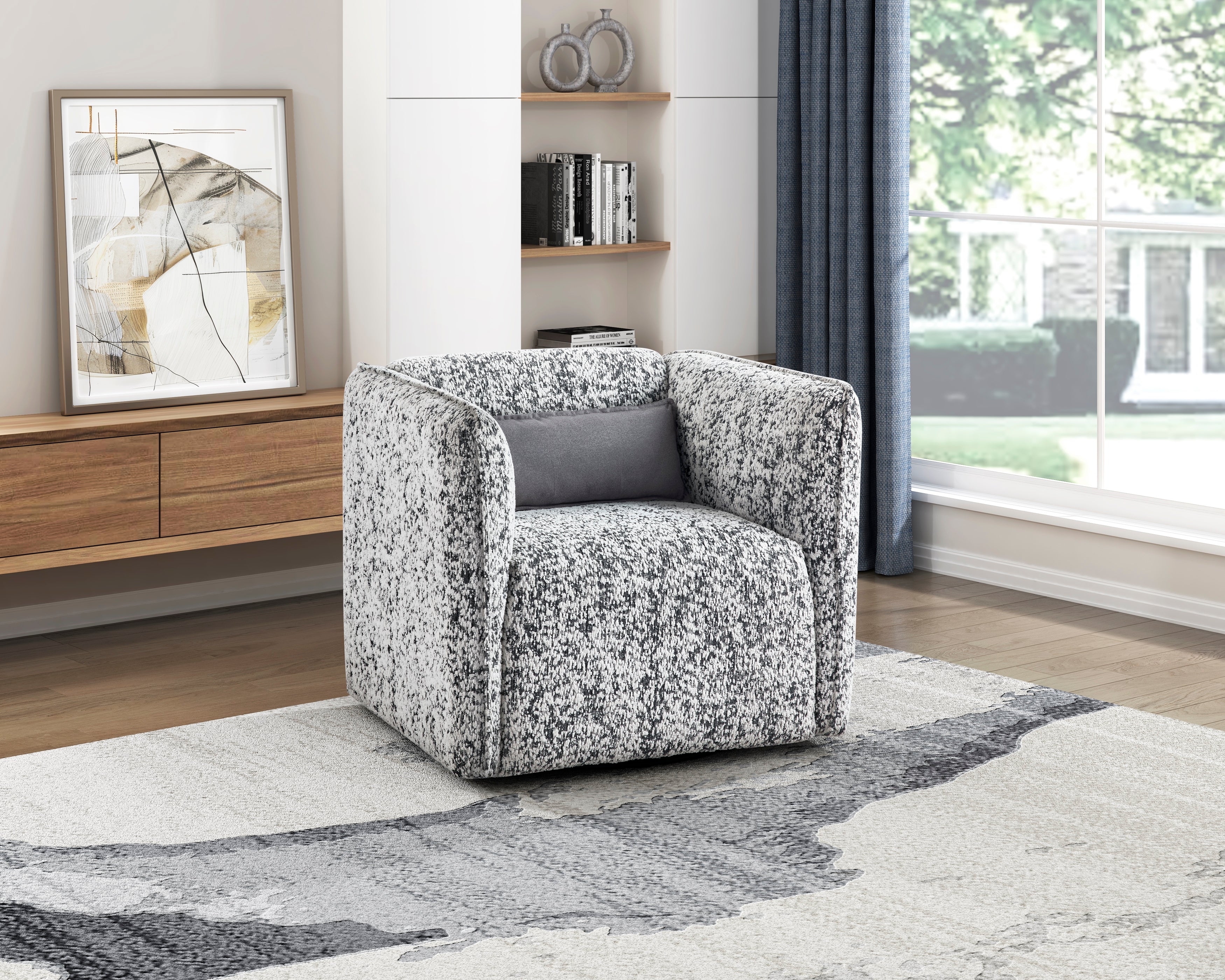 Finnegan Gray Swivel Chair