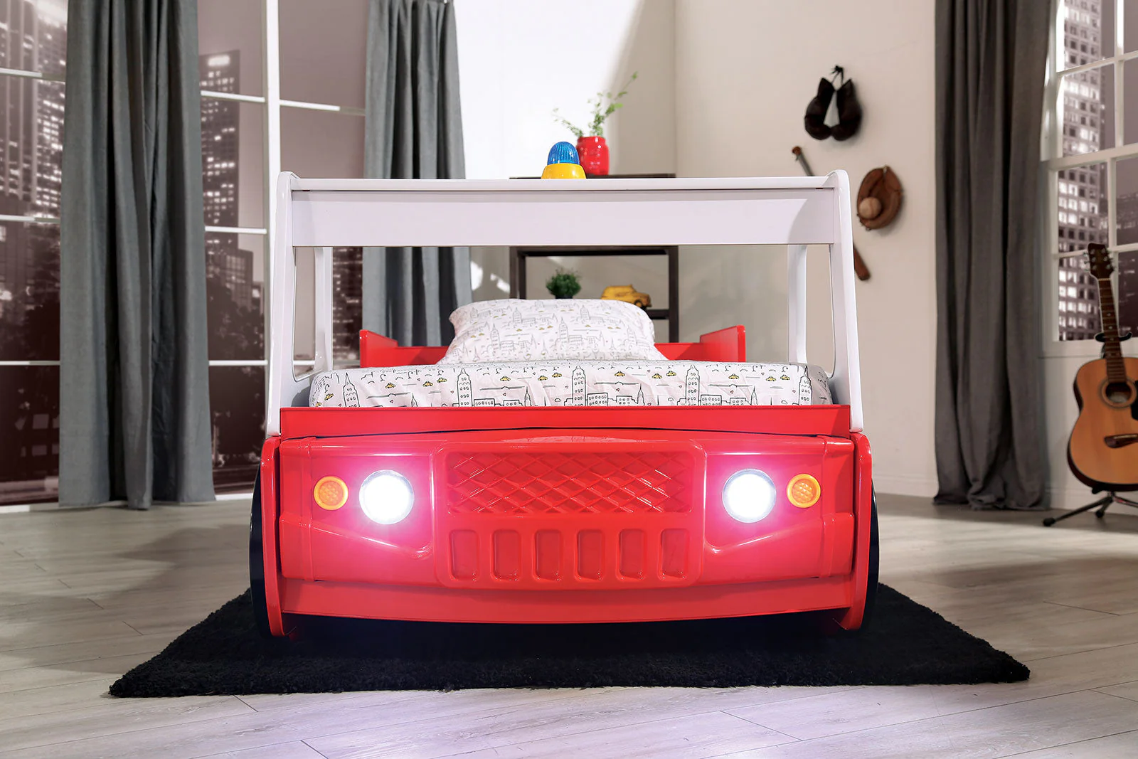 Firestall Red Twin Bed - Image 4