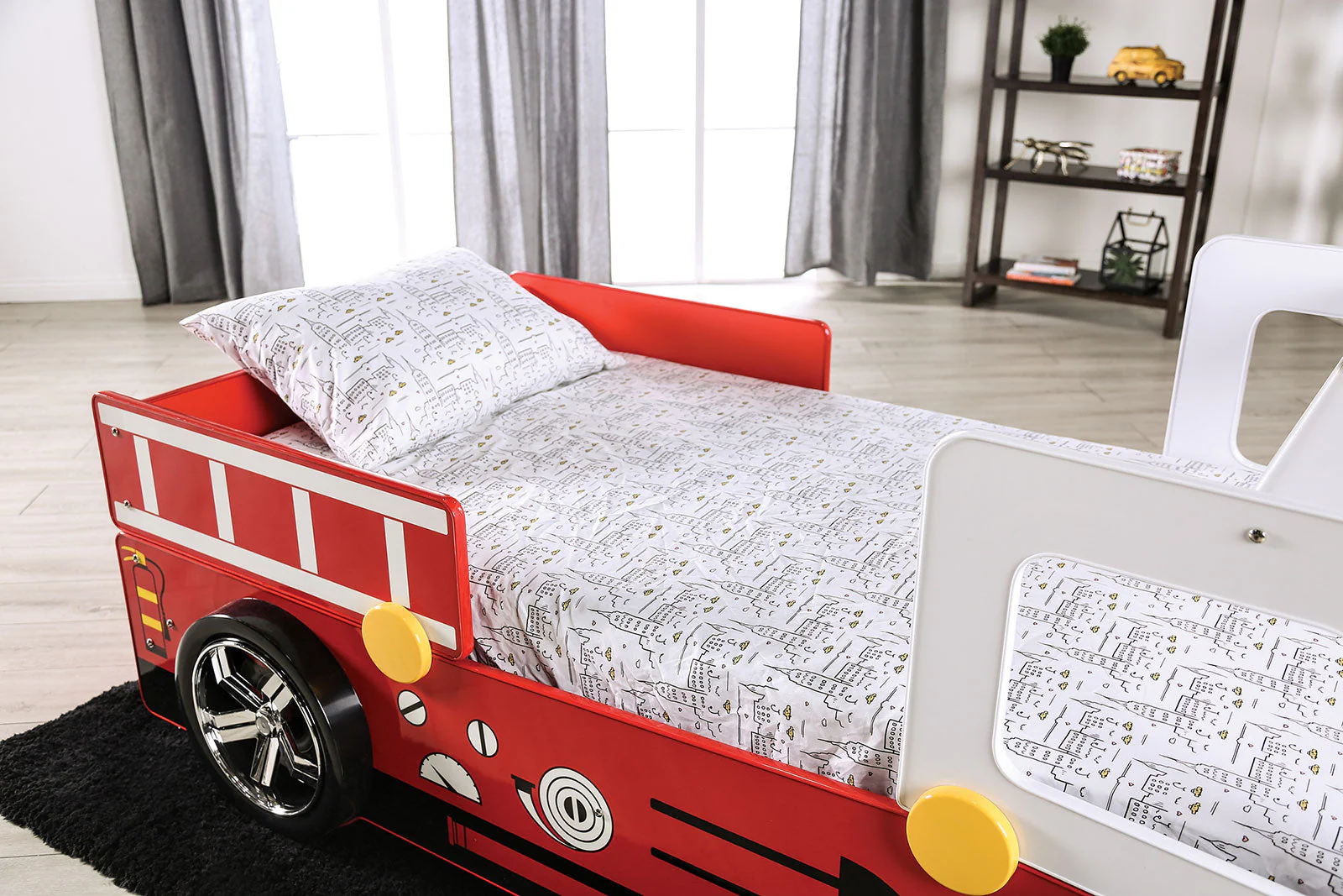 Firestall Red Twin Bed - Image 5