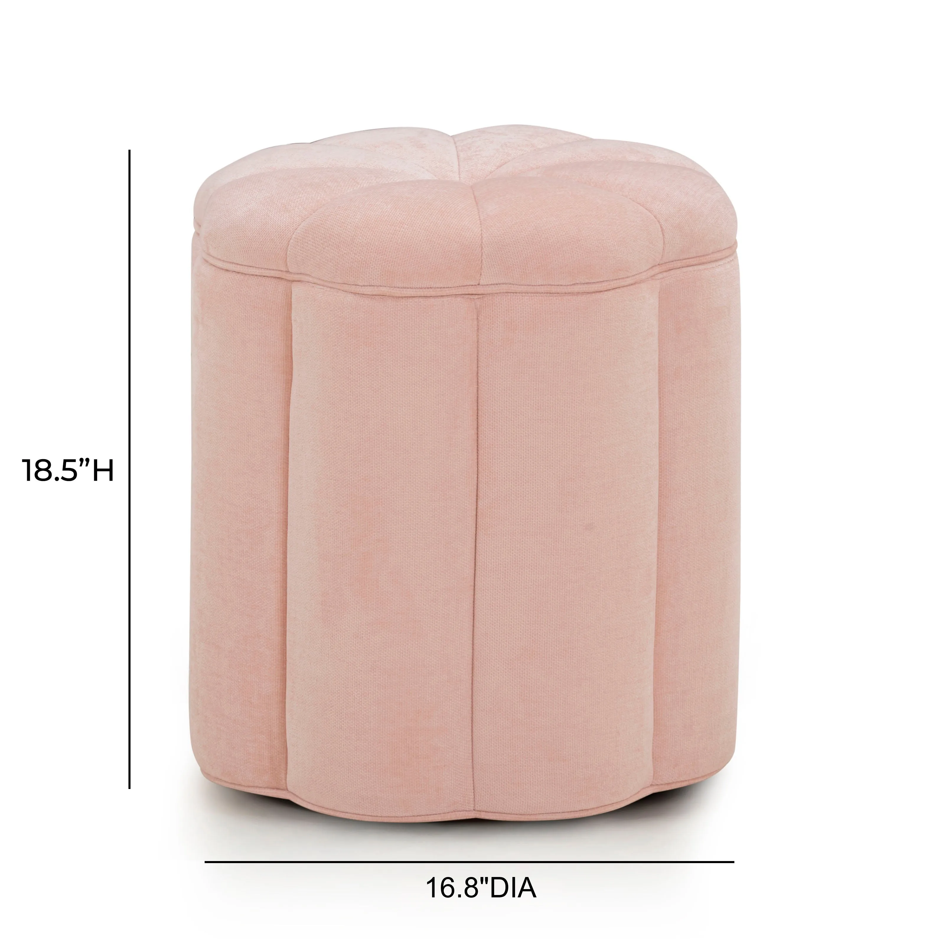 Fleur Textured Velvet Storage Ottoman - Image 10