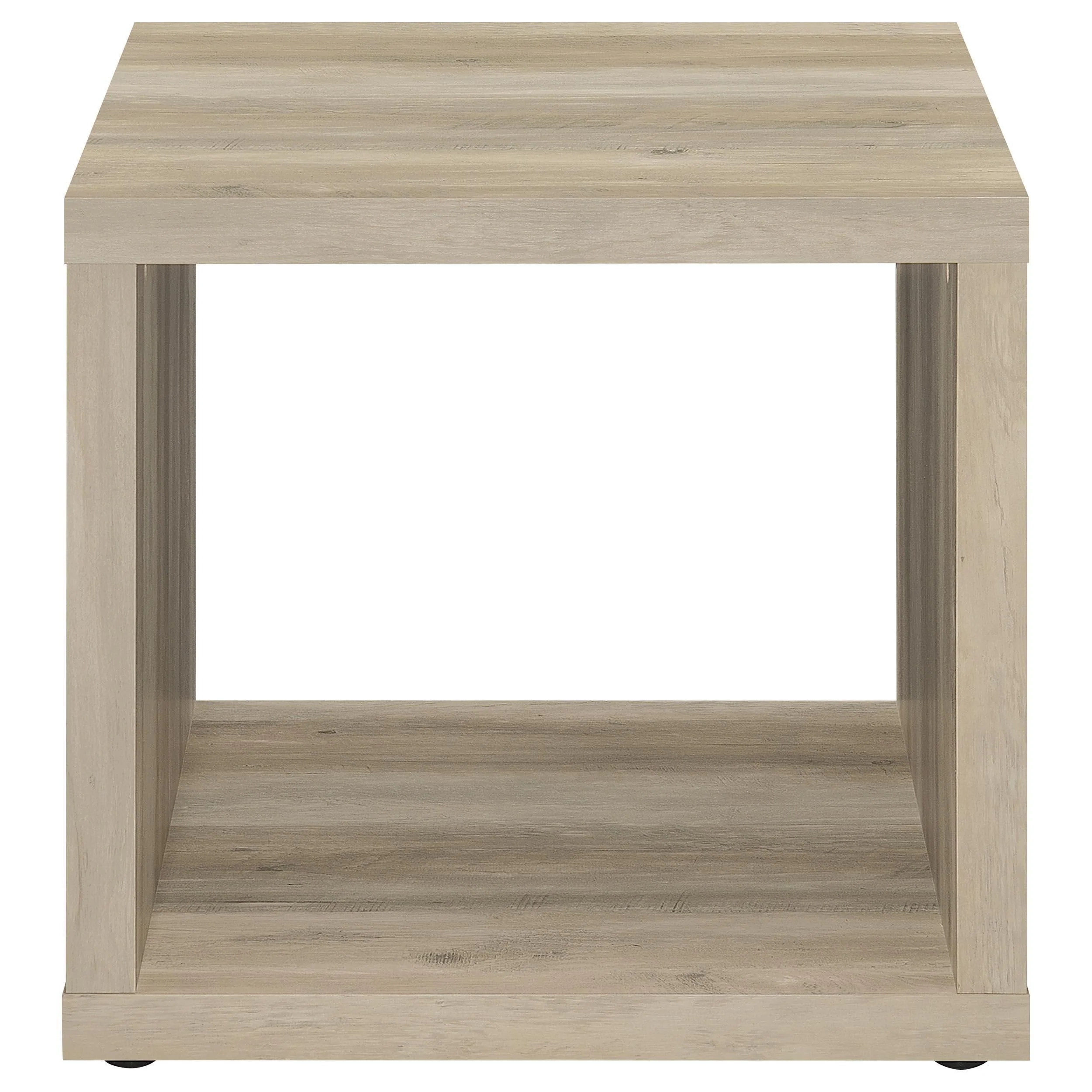 Frisco Distressed Pine Square Engineered Wood Side End Table - Image 2