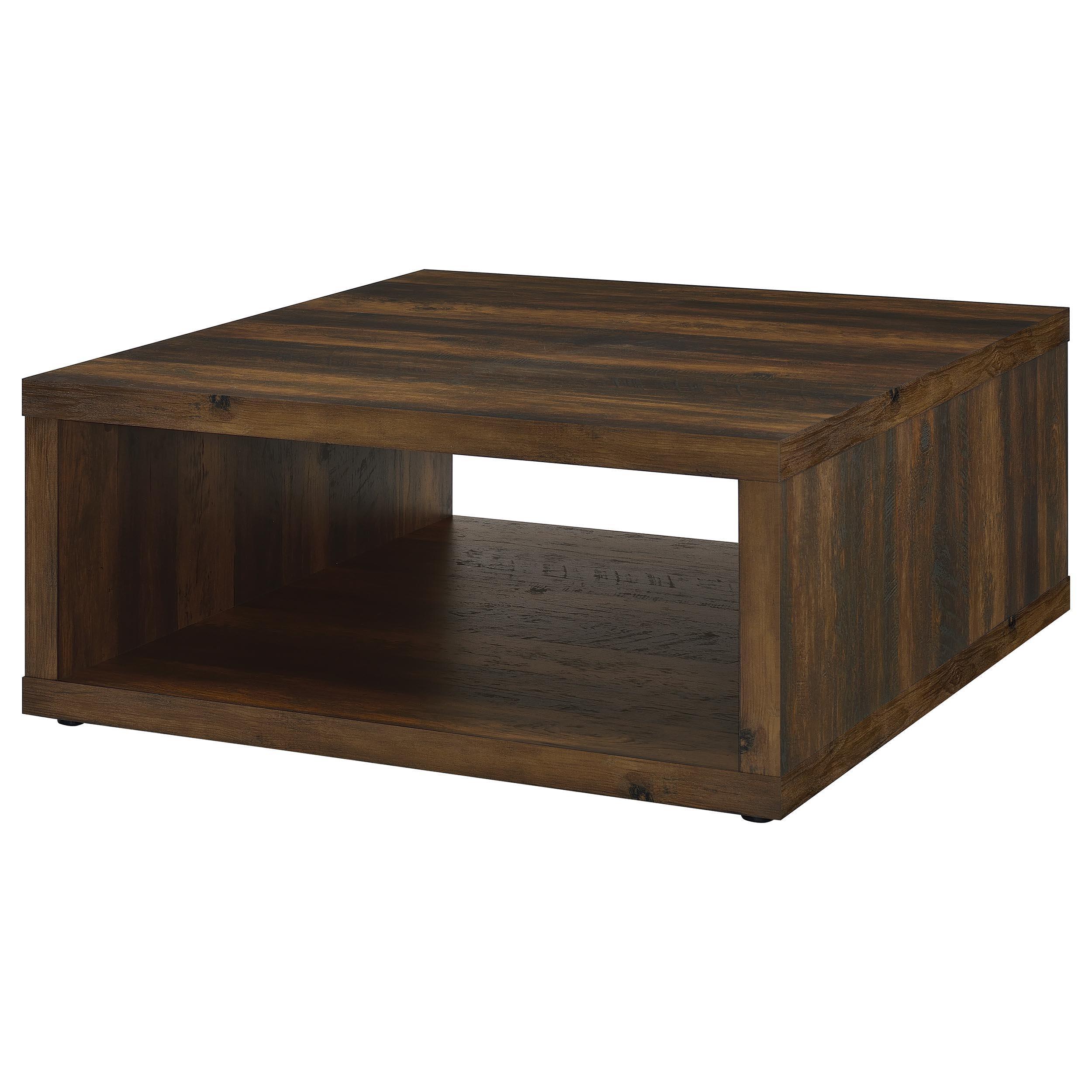 Frisco Square Engineered Wood Coffee Table Dark Pine - Image 3