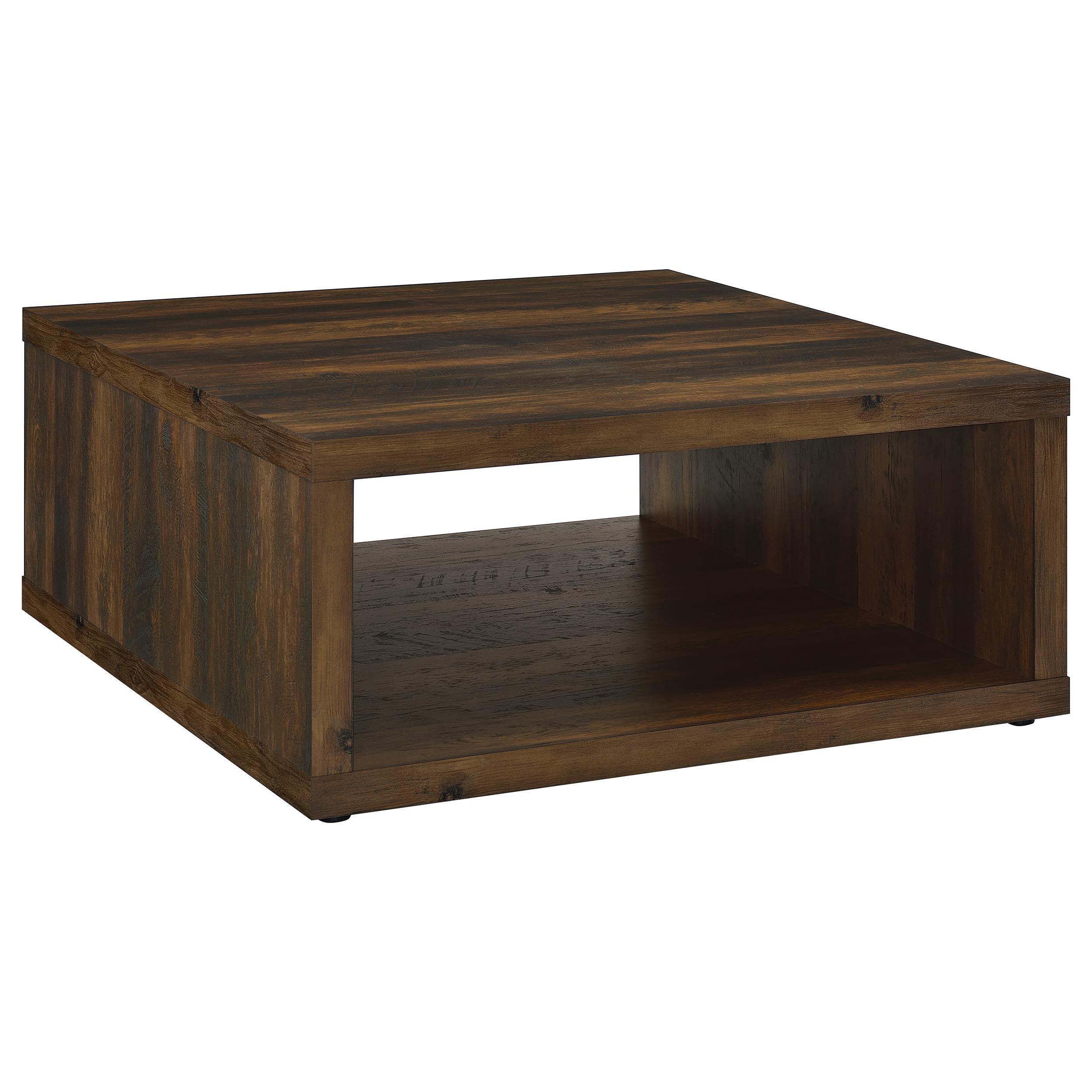 Frisco Square Engineered Wood Coffee Table Dark Pine - Image 4