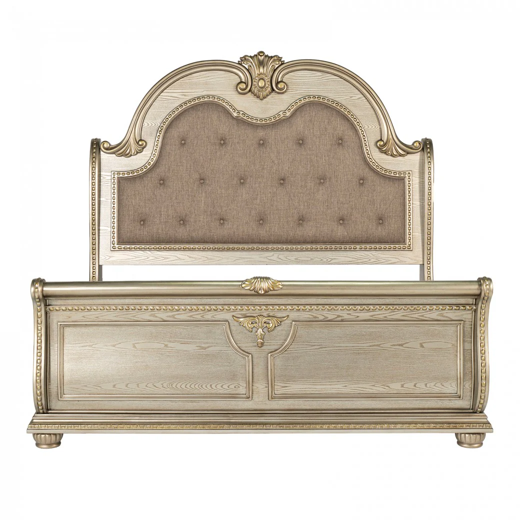 Fromberg Gold Champagne Queen Bed - Image 5