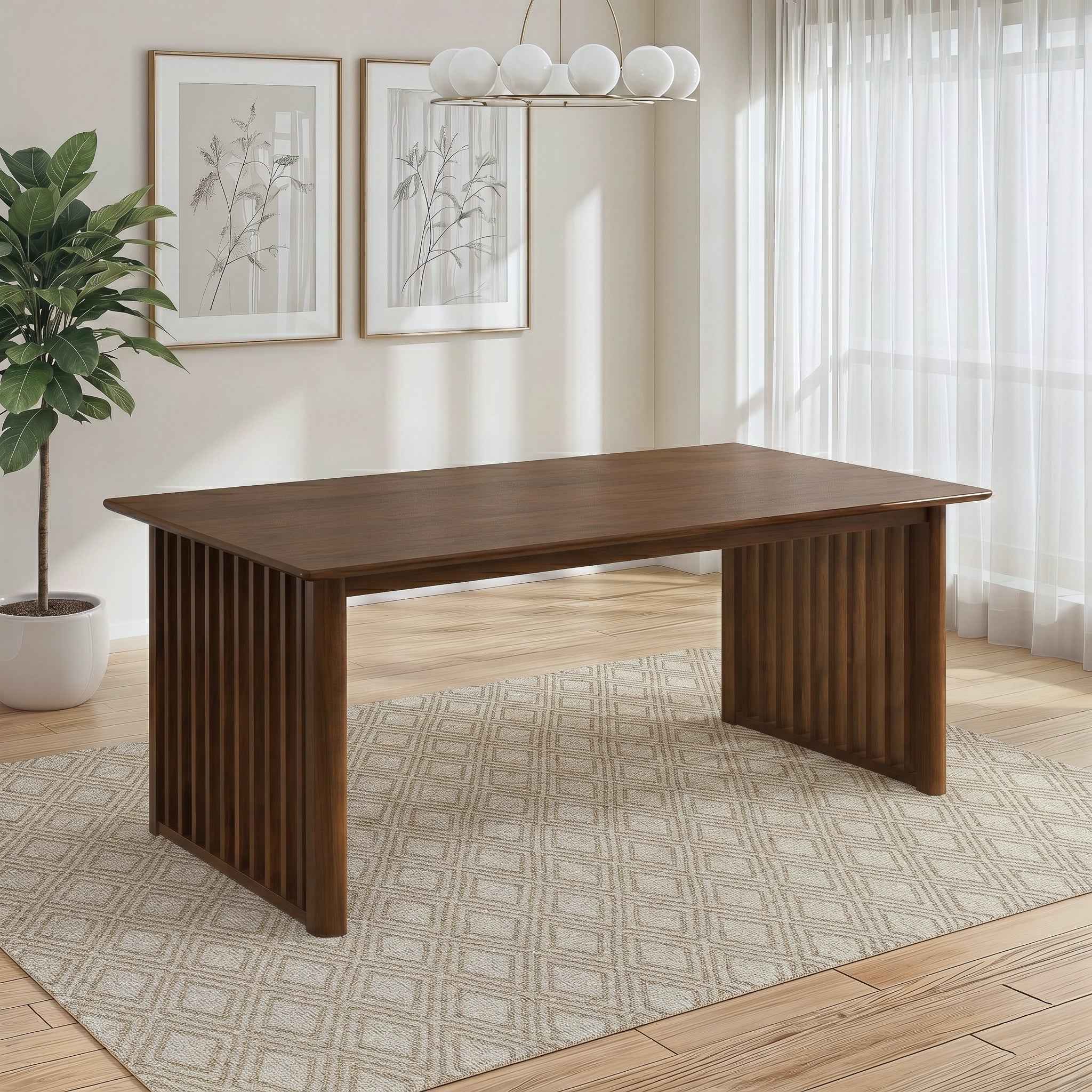 Frontignan Walnut Rectangular Dining Table - Image 3